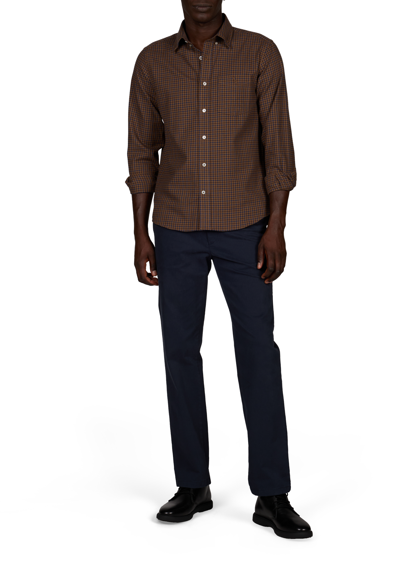 Chemise droite en coton  AIGLE Marron