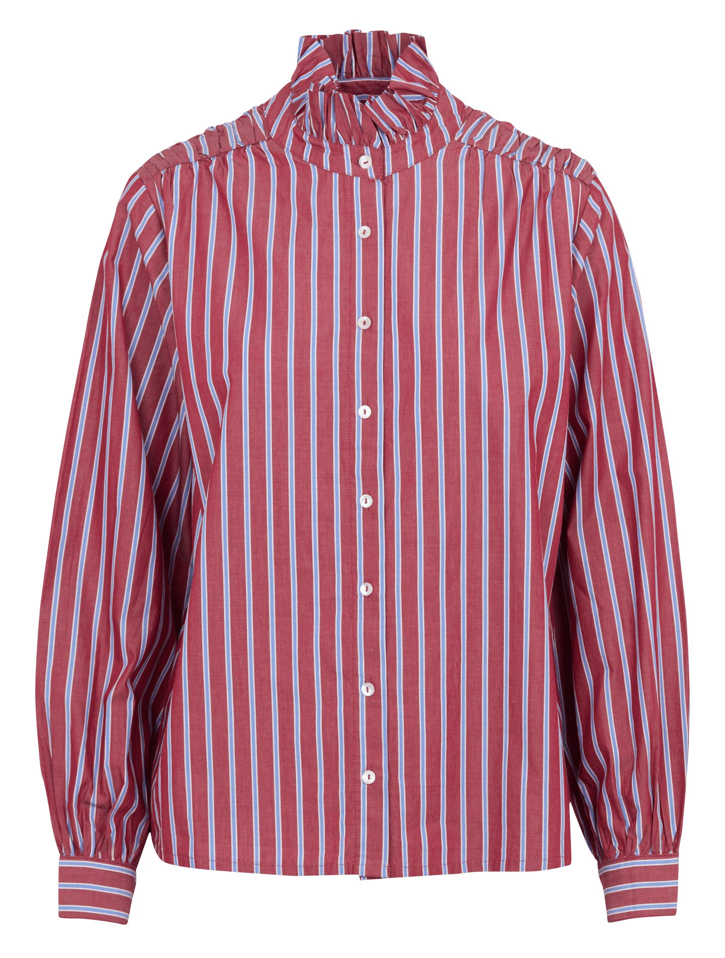 Chemise droit col victorien en coton marissa MAISON 123 Rouge