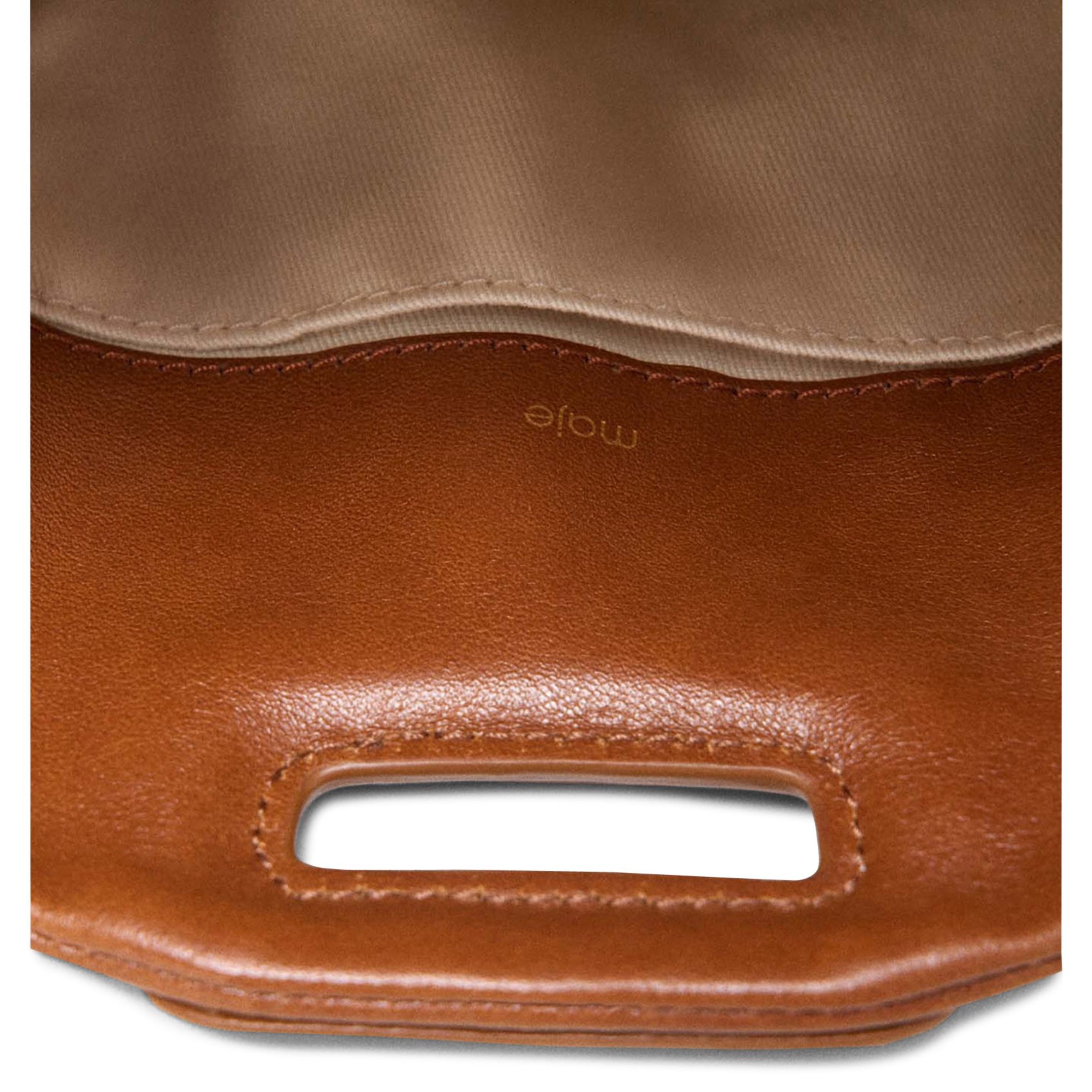 Sac bandoulière en cuir MAJE Marron