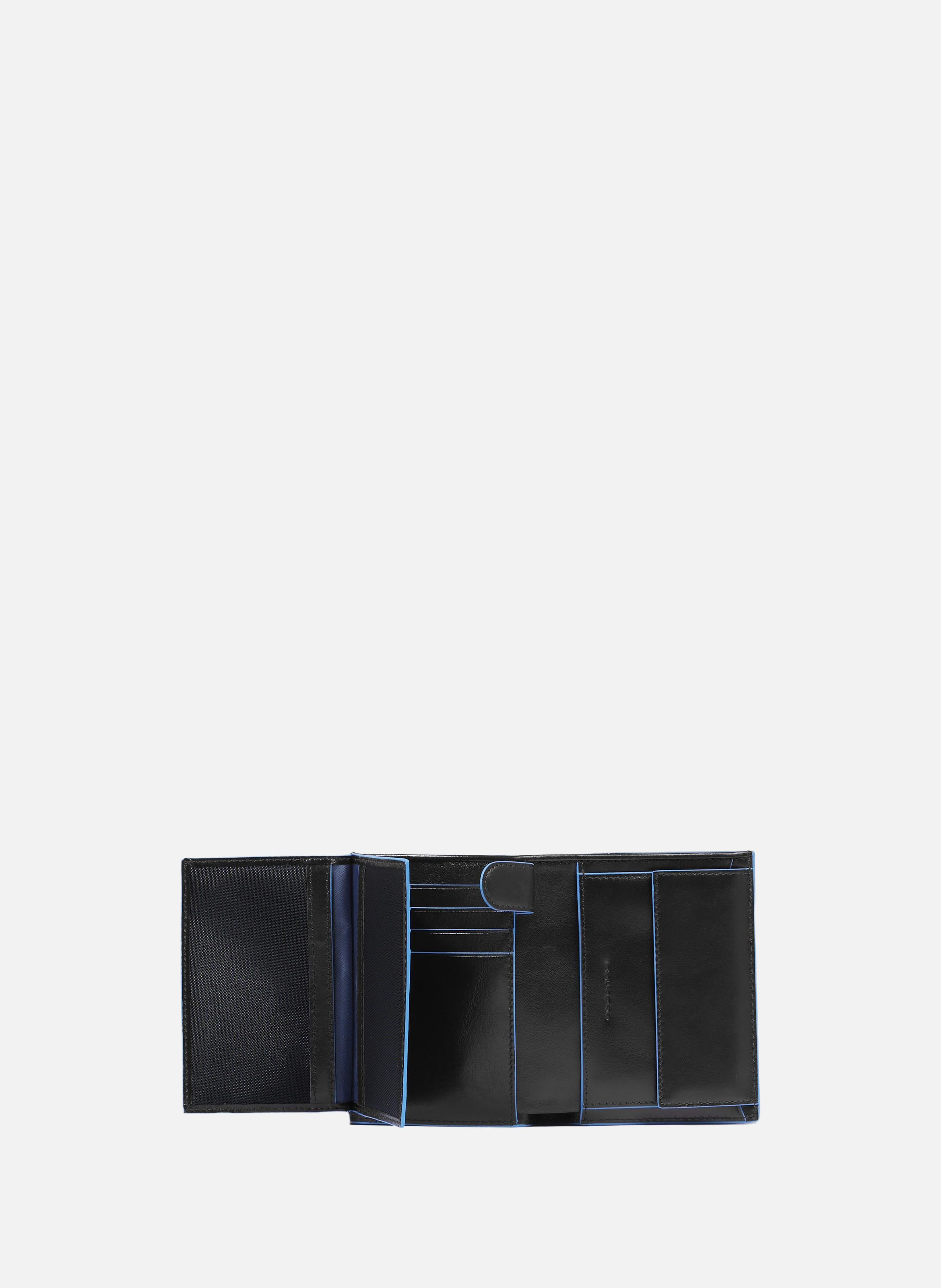 Portefeuille homme vertical avec porte-monnaie PIQUADRO Noir
