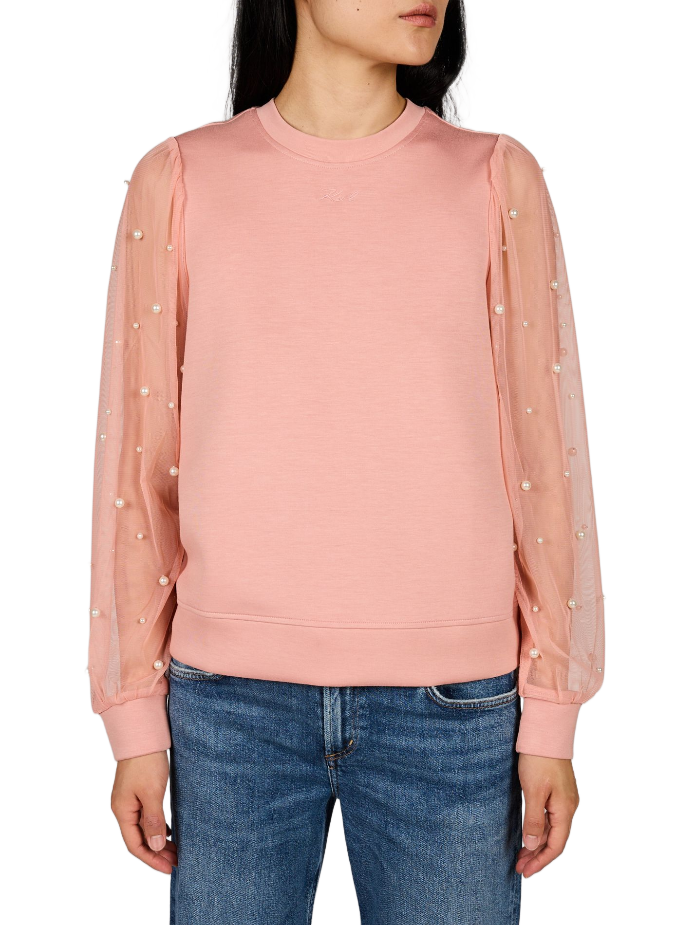 Rundhalsausschnitt-Sweatshirt KARL LAGERFELD Rosa