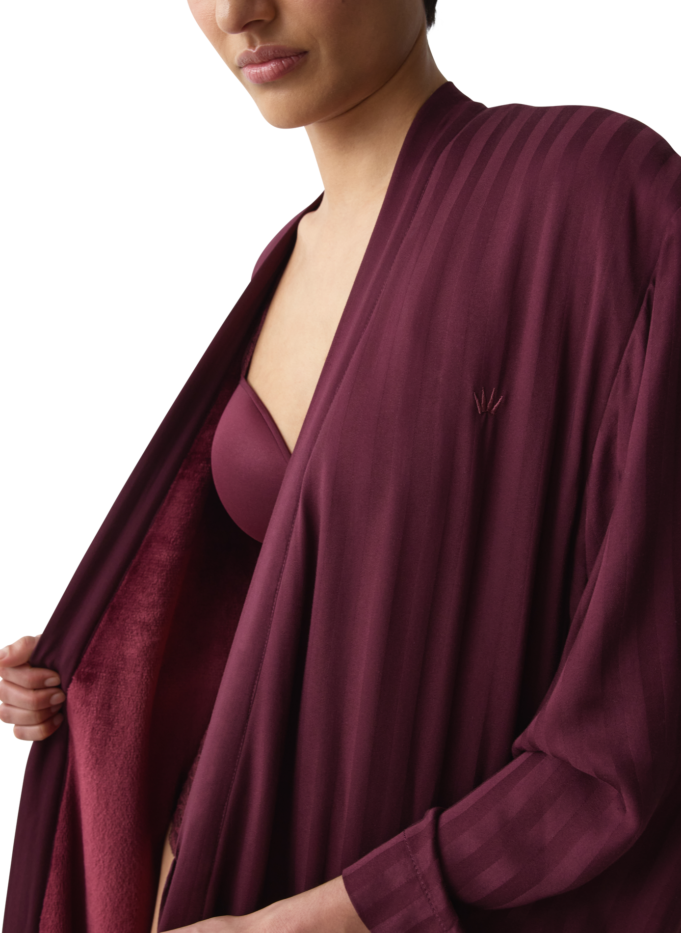 Plain belted dressing gown TRIUMPH Red