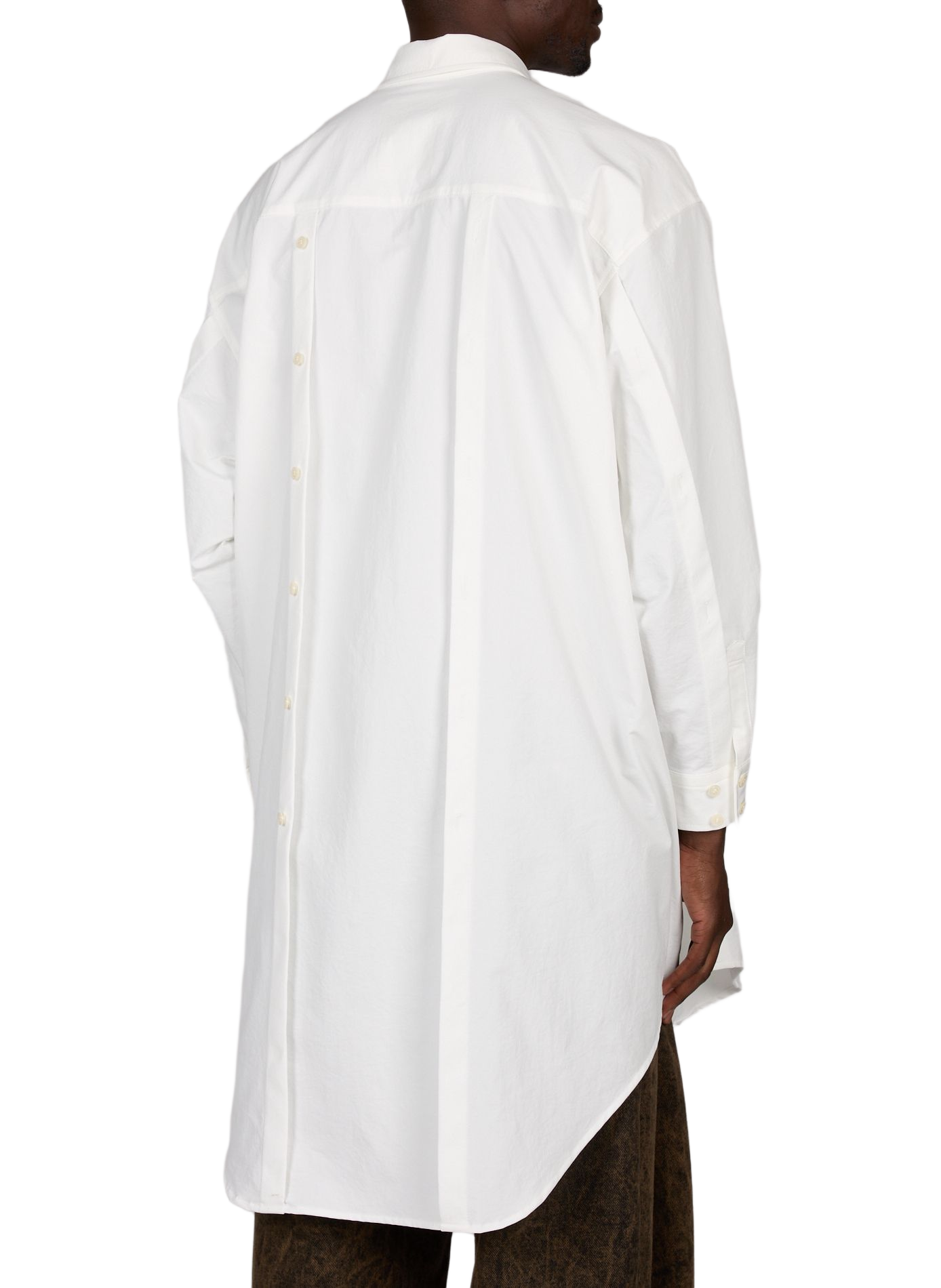 Wide multifunctional detachable shirt | White WANSIE Men