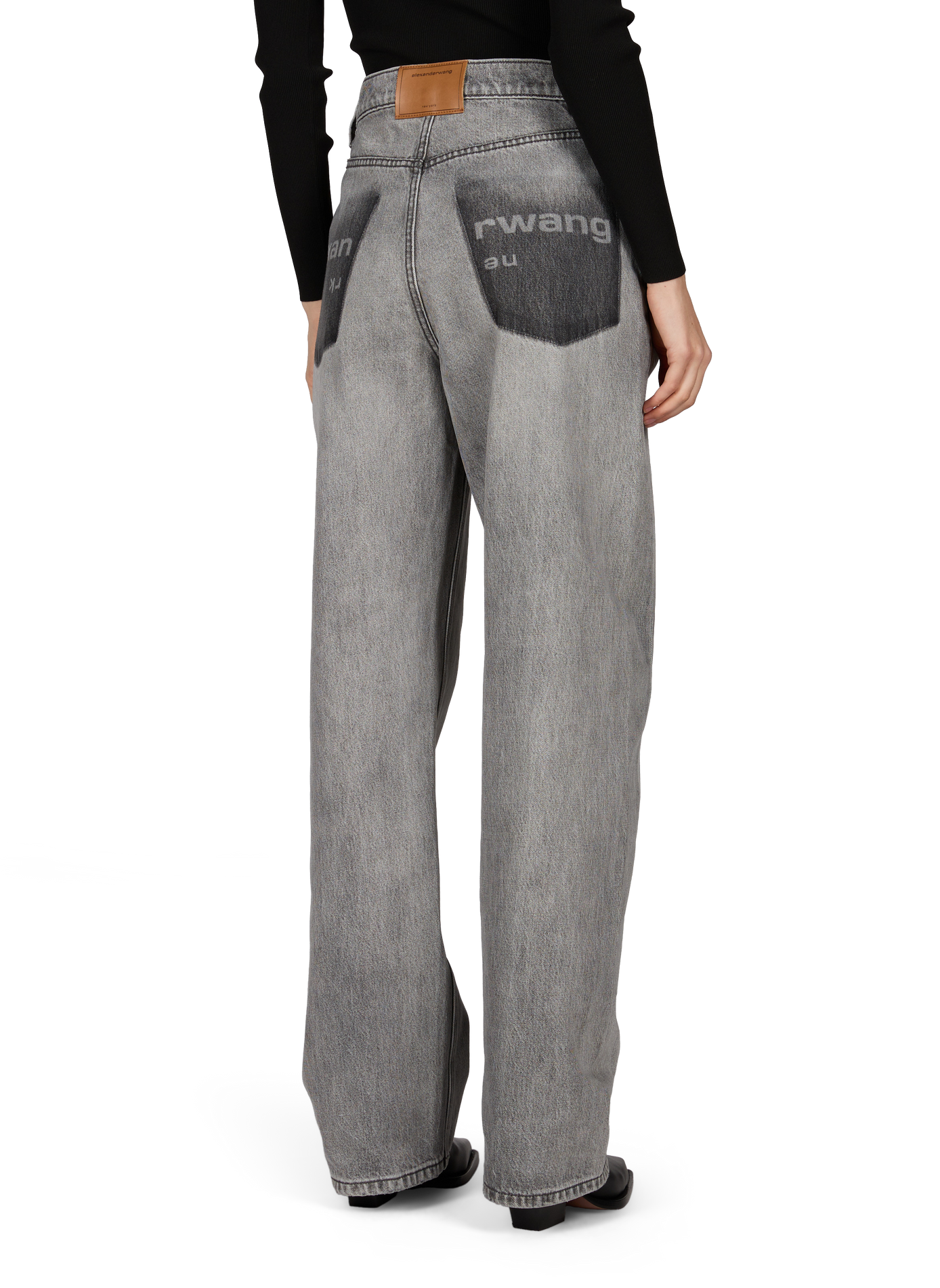 Jean large en coton ALEXANDER WANG Gris