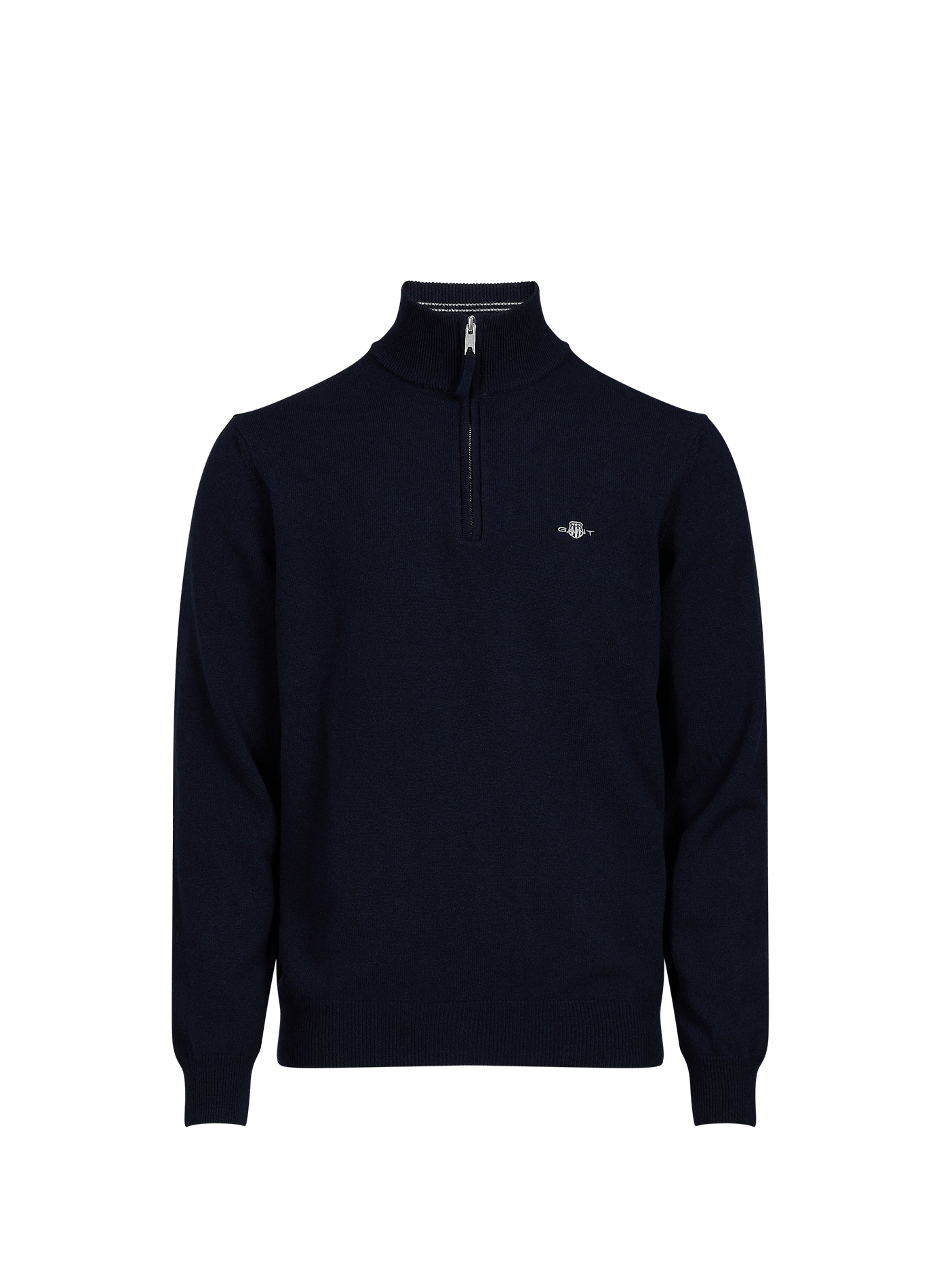Zippered high neck wool sweater GANT Blue