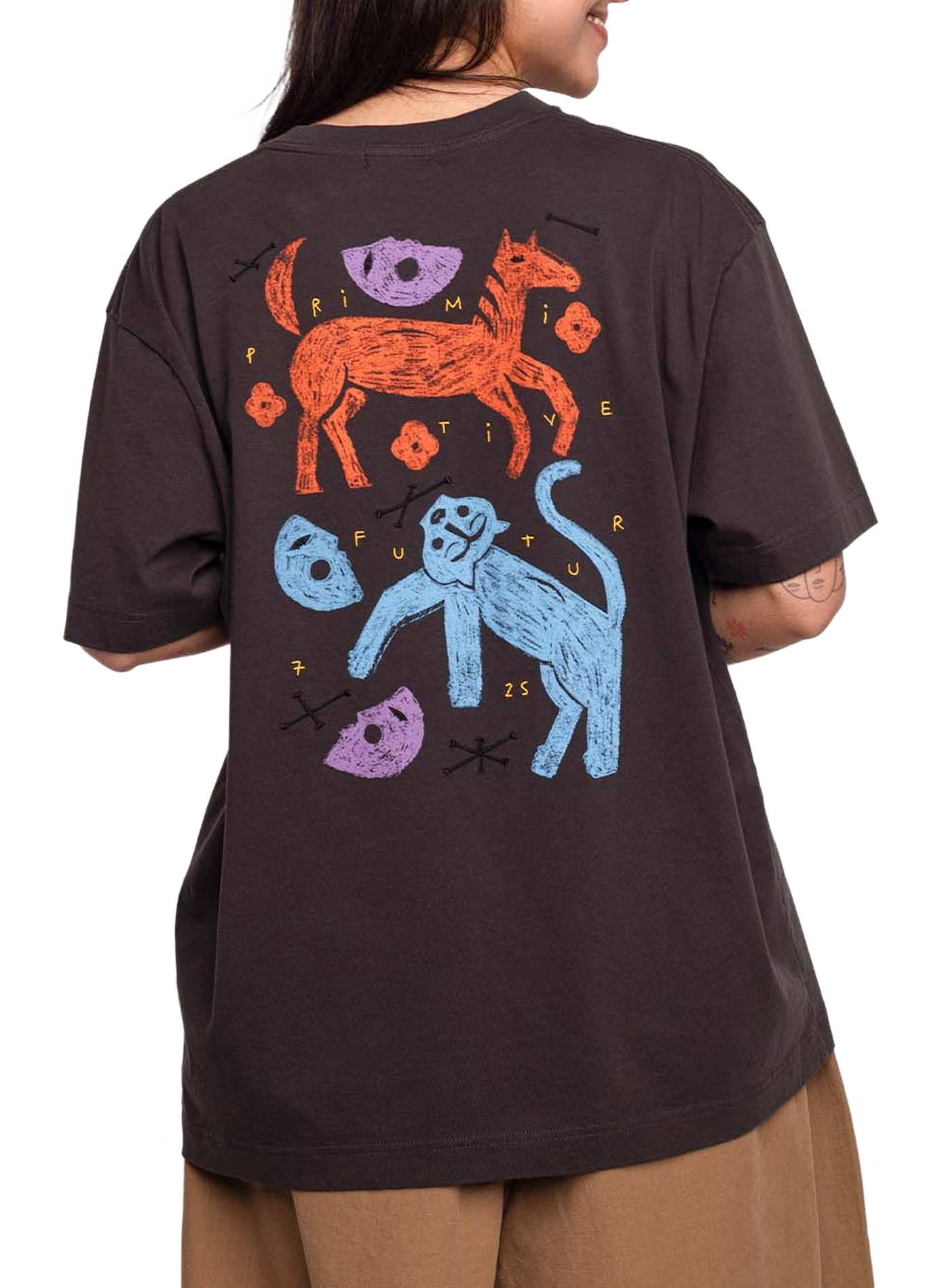 Oversized cotton T-shirt OLOW Black