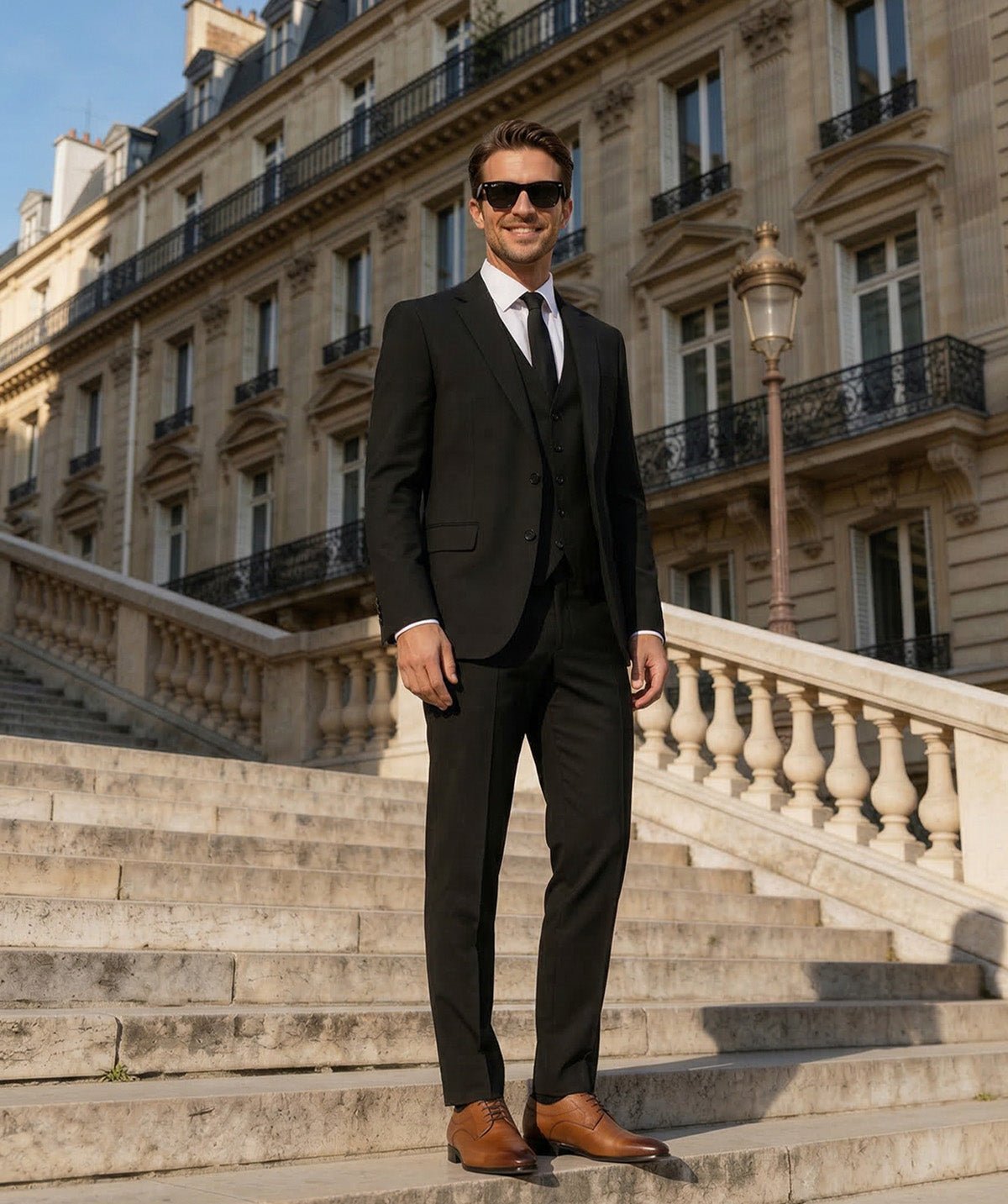 Derby cuir umberto FINSBURY Marron