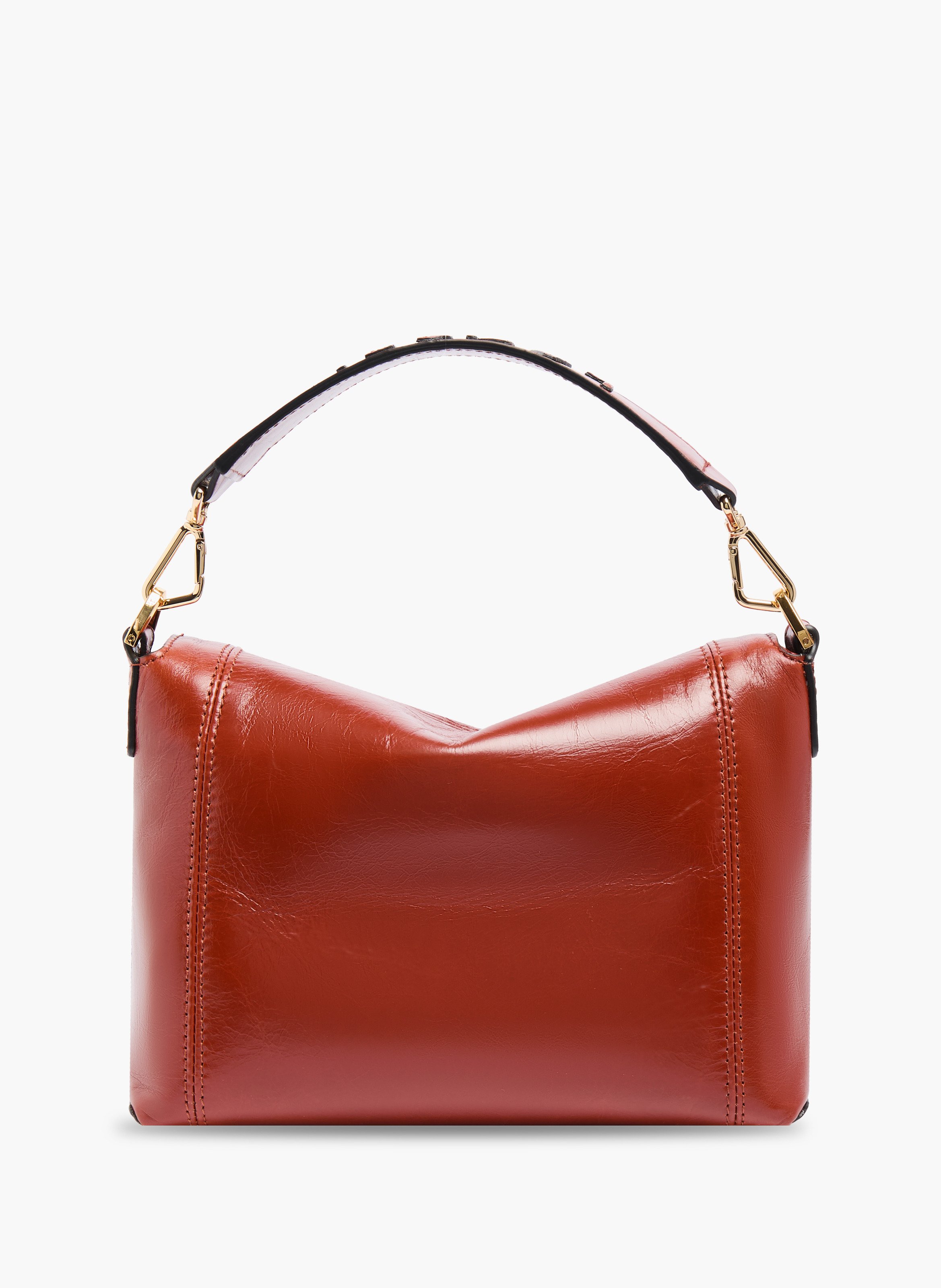 Sac à rabat m - ninon soft, cuir de vachette vintage, bandoulière à chaîne coulissante LANCEL Rouge