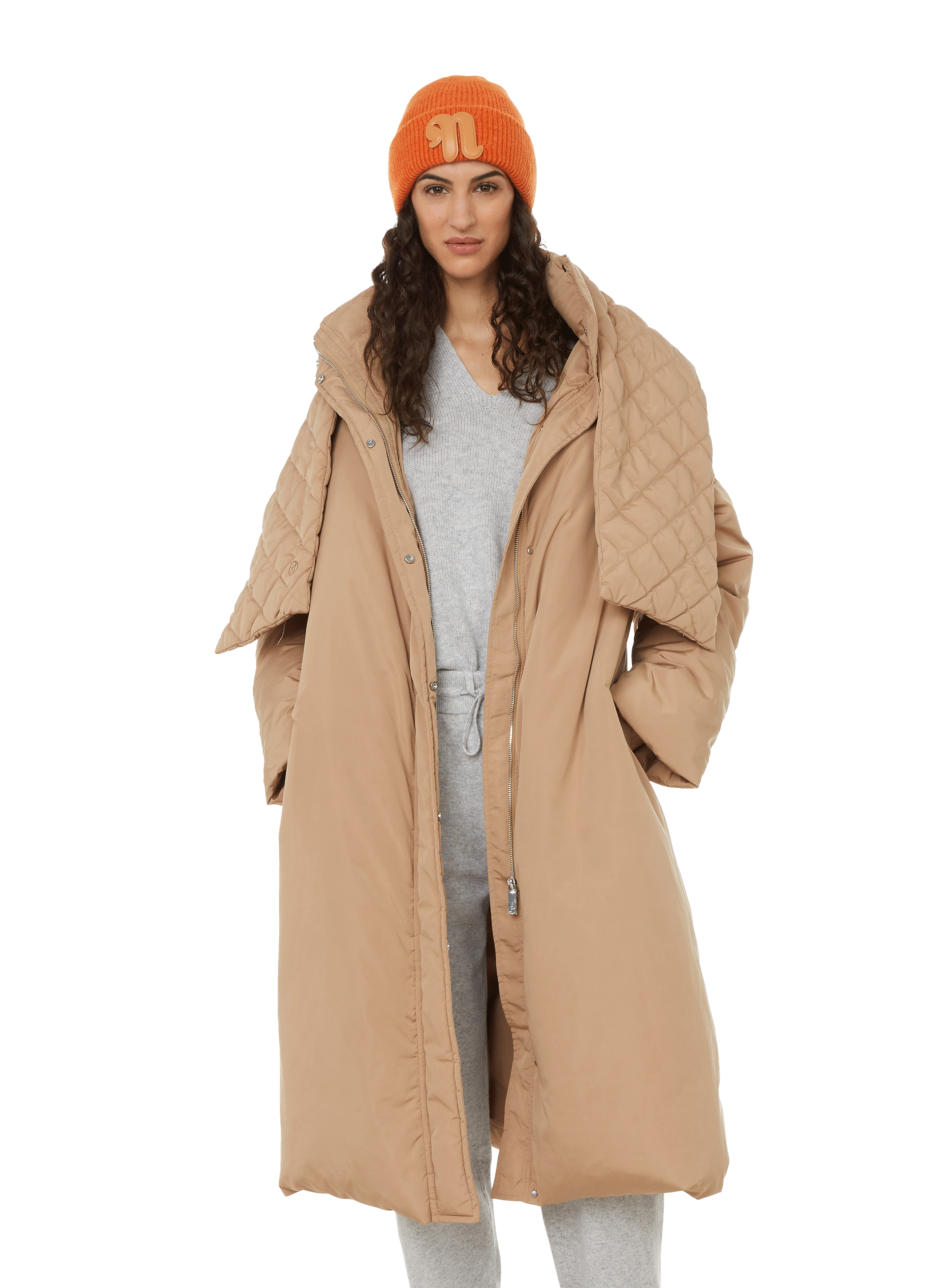 SAKS POTTS Long down jacket Beige