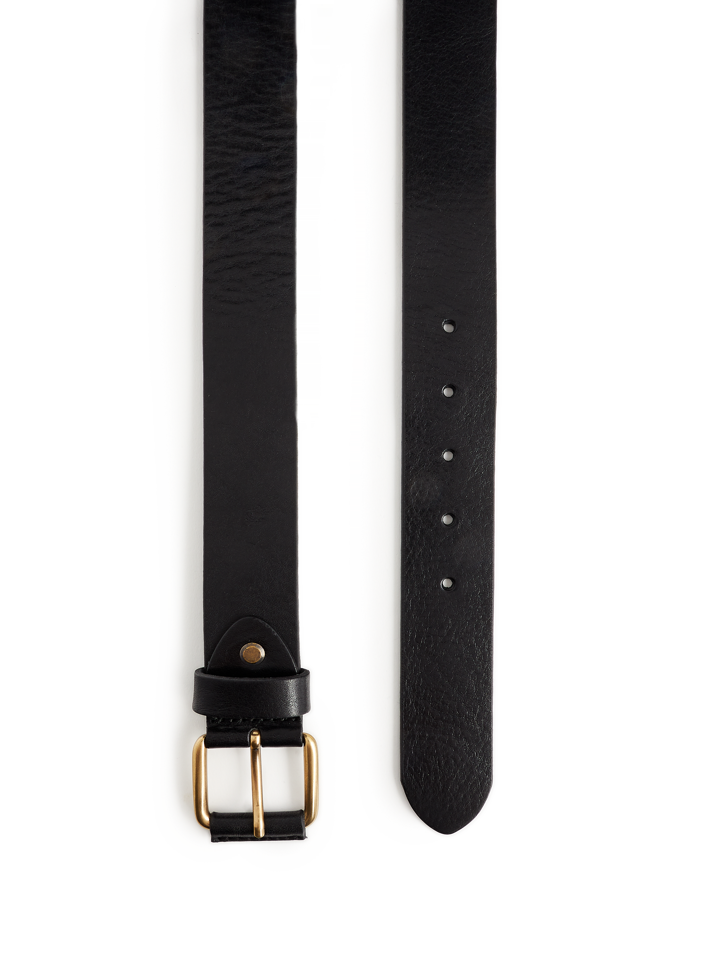 Ceinture en cuir de vachette AU PRINTEMPS PARIS Noir