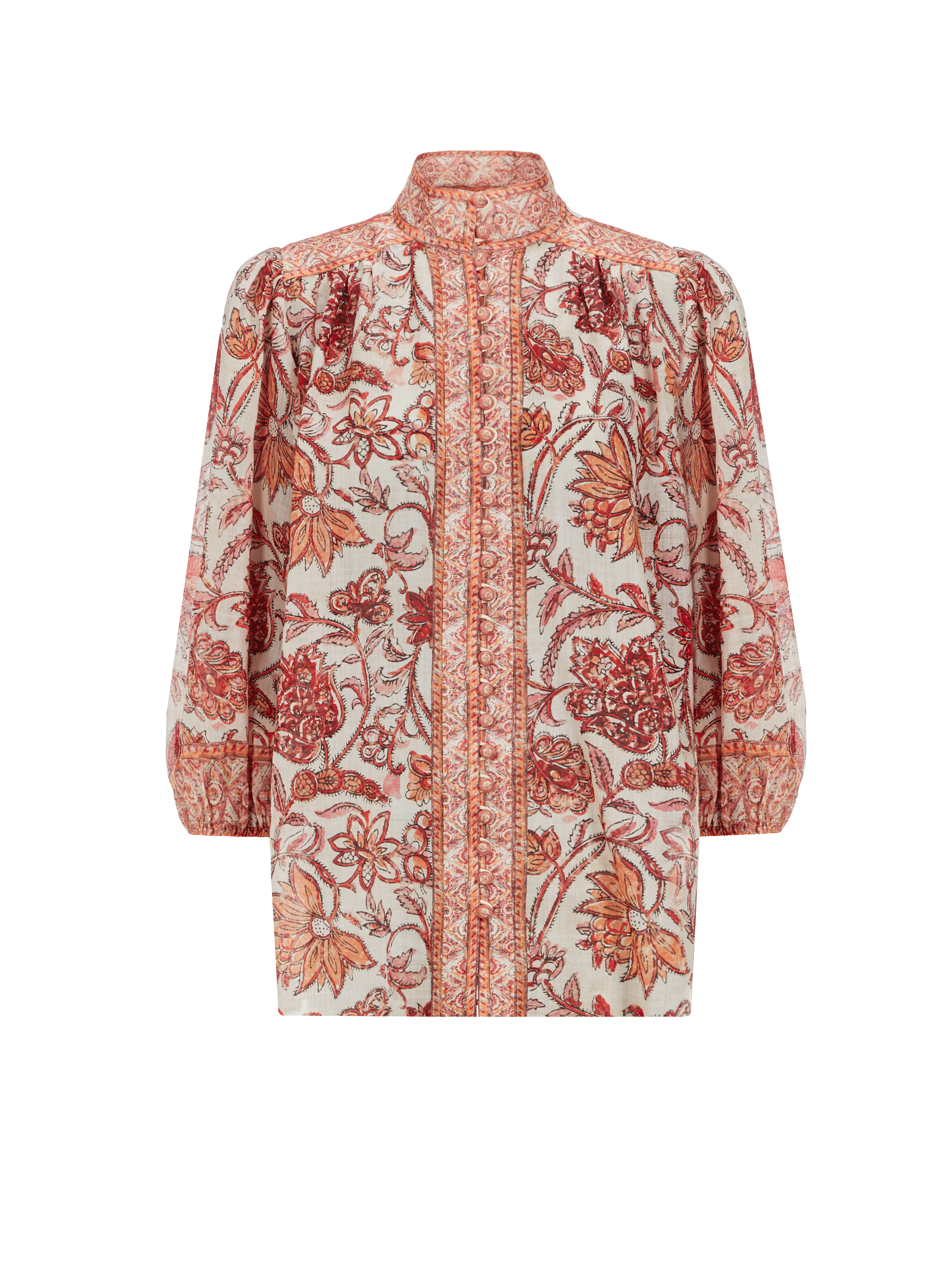 Chemisier à imprimé en ramie