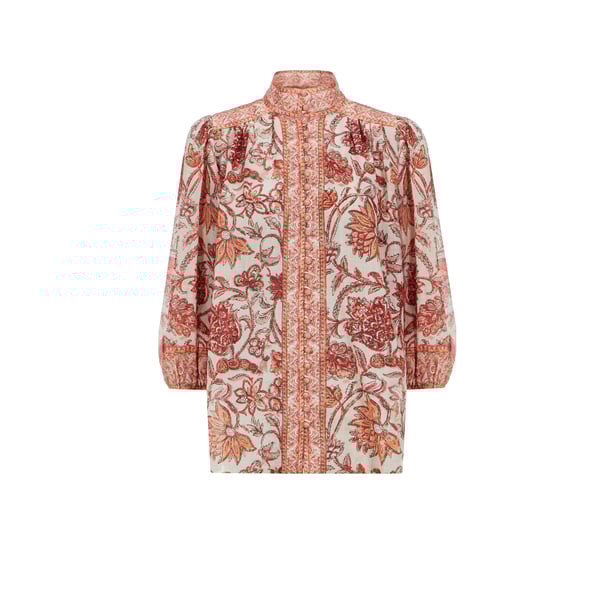 Chemisier à imprimé en ramie