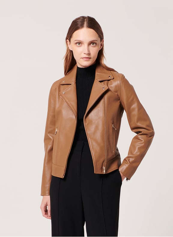 Veste courte unie cintrée à manches longues - hancore Marron by ZAPA ZAPA Veste courte unie cintrée à manches longues - hancore Marron