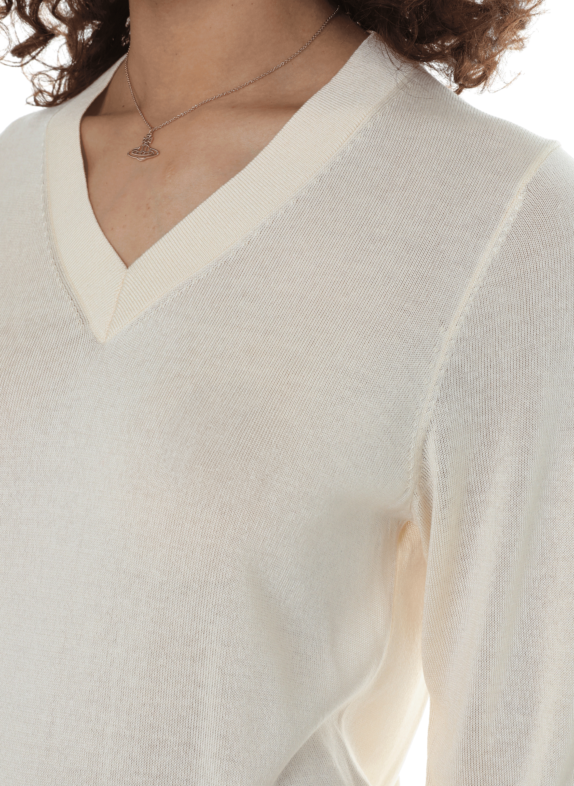 Pull en lyocell et soie  TOMMY HILFIGER Beige