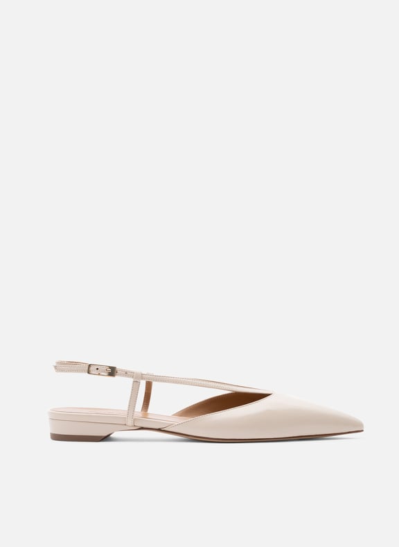 Ballerines scott en napa craquele Beige by PARALLELE PARALLELE Ballerines scott en napa craquele Beige