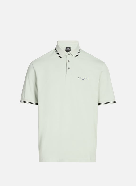 Cotton polo shirt Green by ARMANI EXCHANGE ARMANI EXCHANGE Cotton polo shirt Green