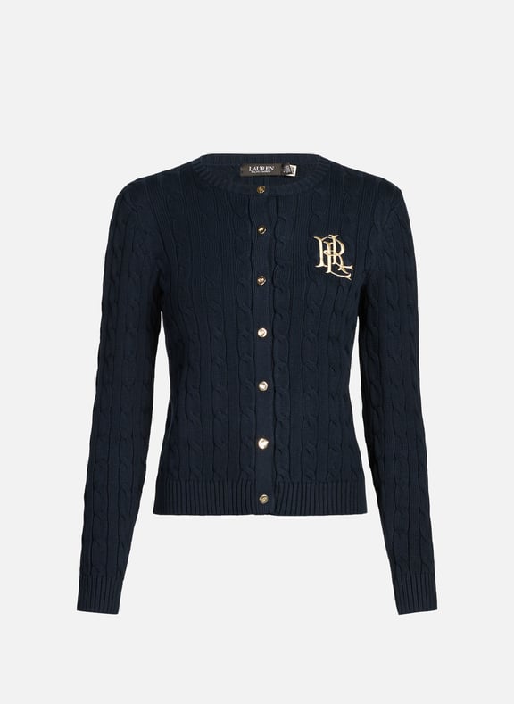 Cotton cardigan Blue by LAUREN LAUREN Cotton cardigan Blue