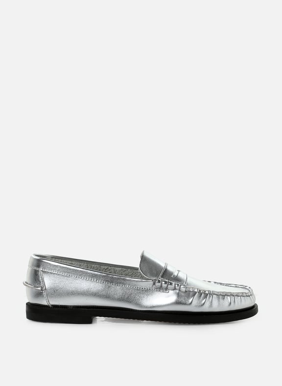Silver leather moccasins by Dan Met Silver by SEBAGO SEBAGO Silver leather moccasins by Dan Met Silver
