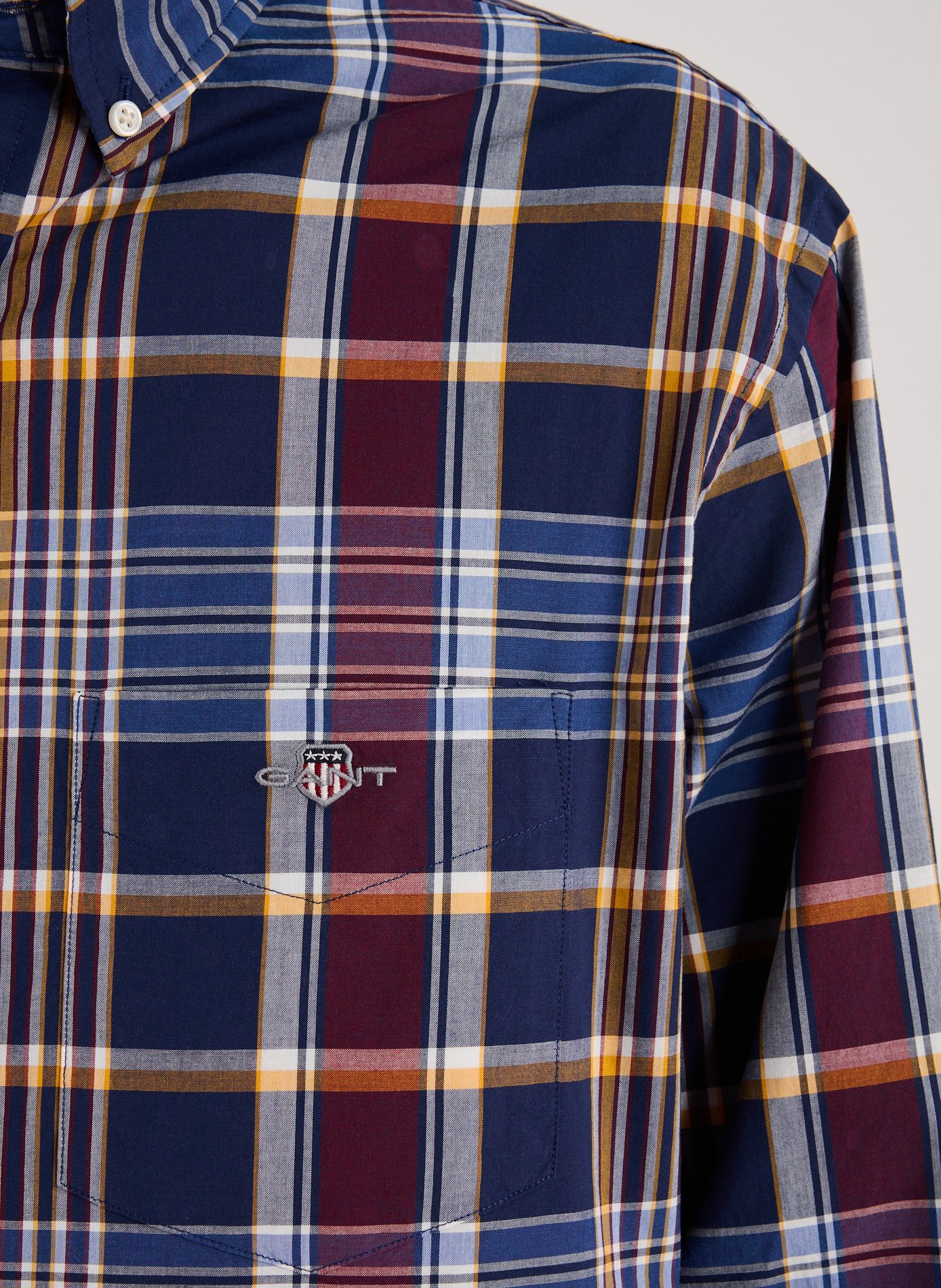 Check cotton Shirt GANT Blue