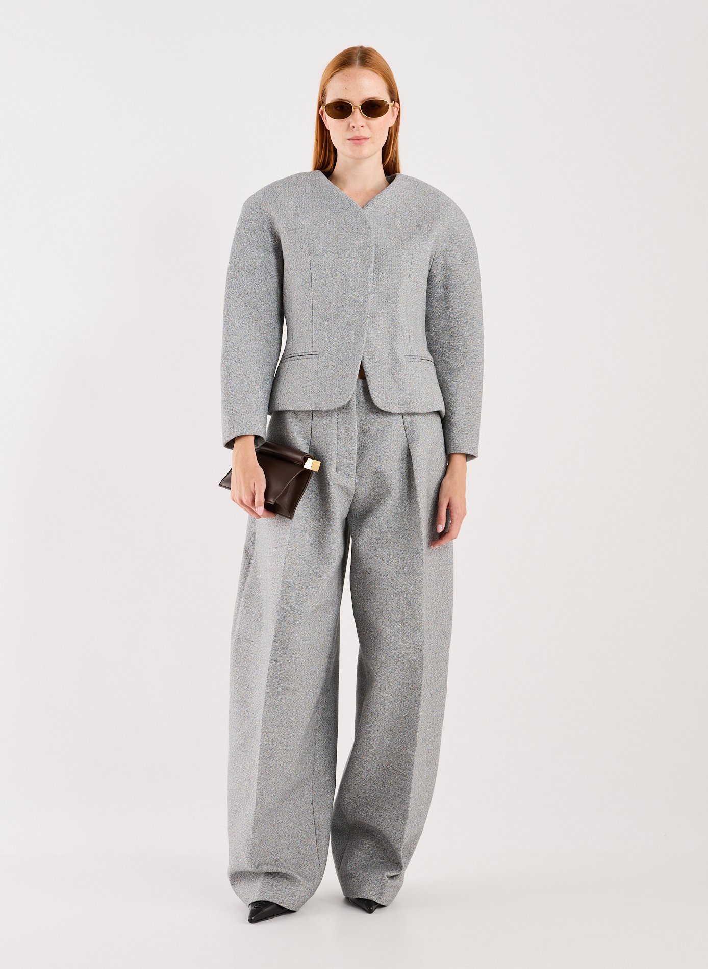  La Petite Pochette Rond Carré clutch  JACQUEMUS Brown