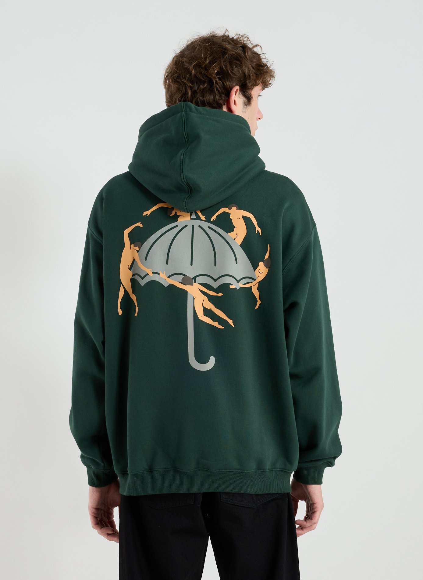 Oversized hooded sweatshirt in mixed cotton HELAS CAPS Black