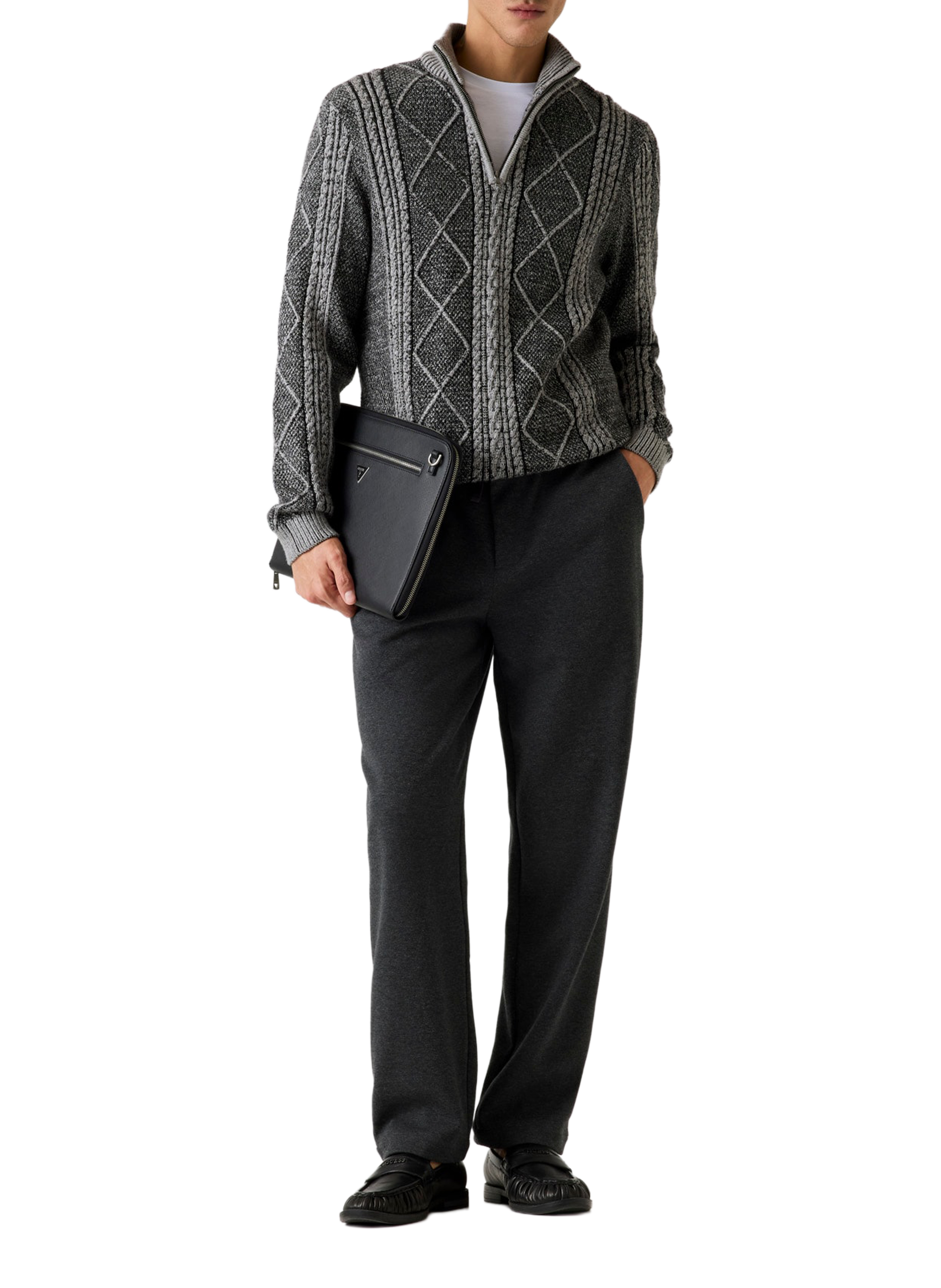 Zip-Neck Jumper GUESS Black