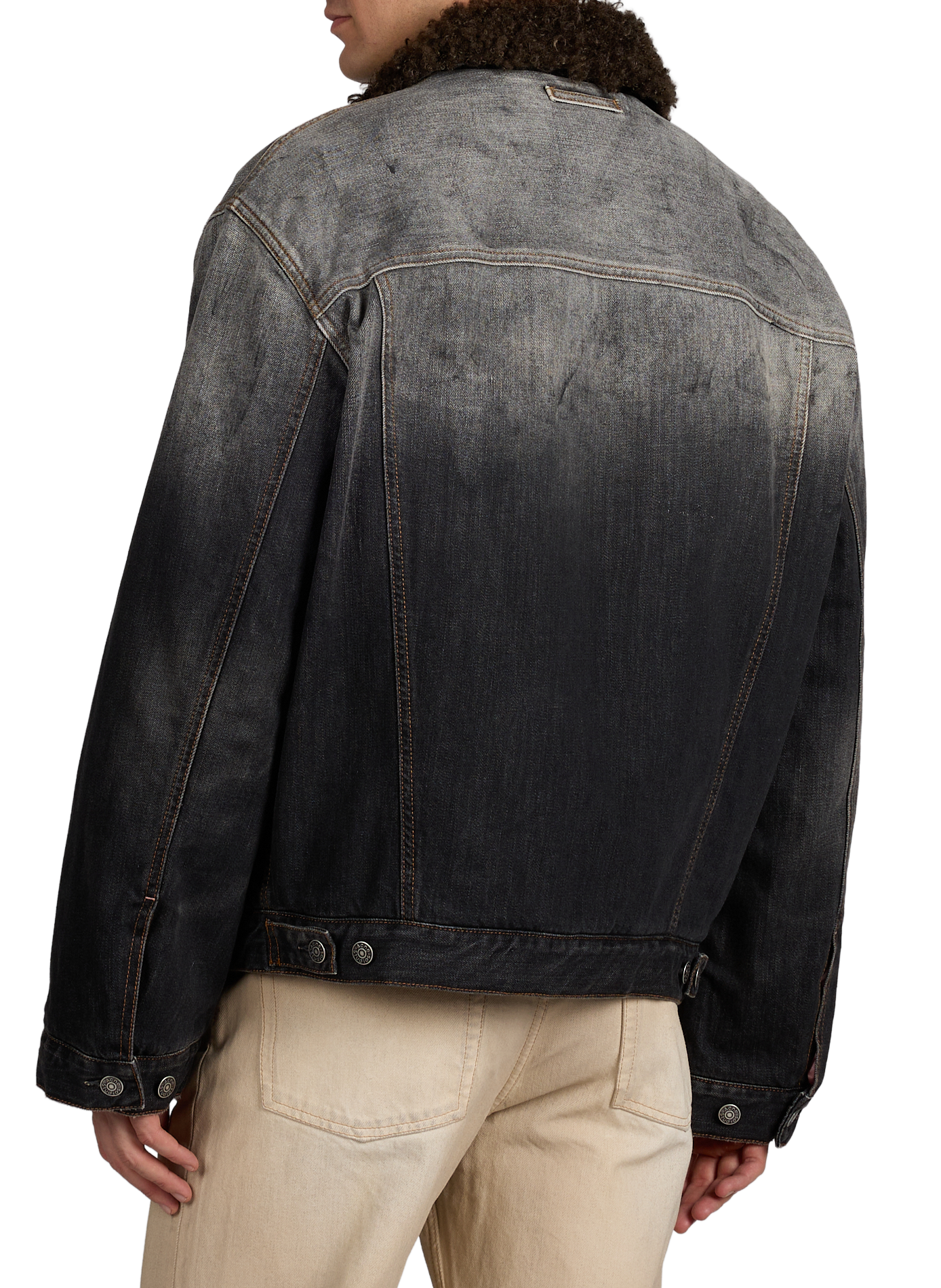 Veste en jean avec doublure ACNE STUDIOS Noir