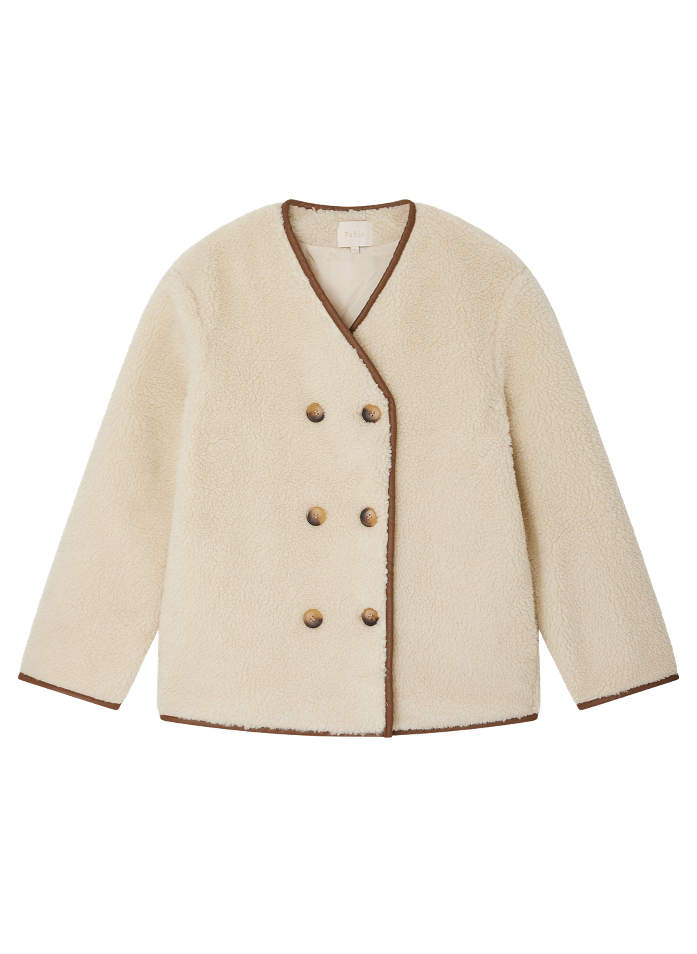 Manteau court en fausse fourrure - lila PABLO Beige
