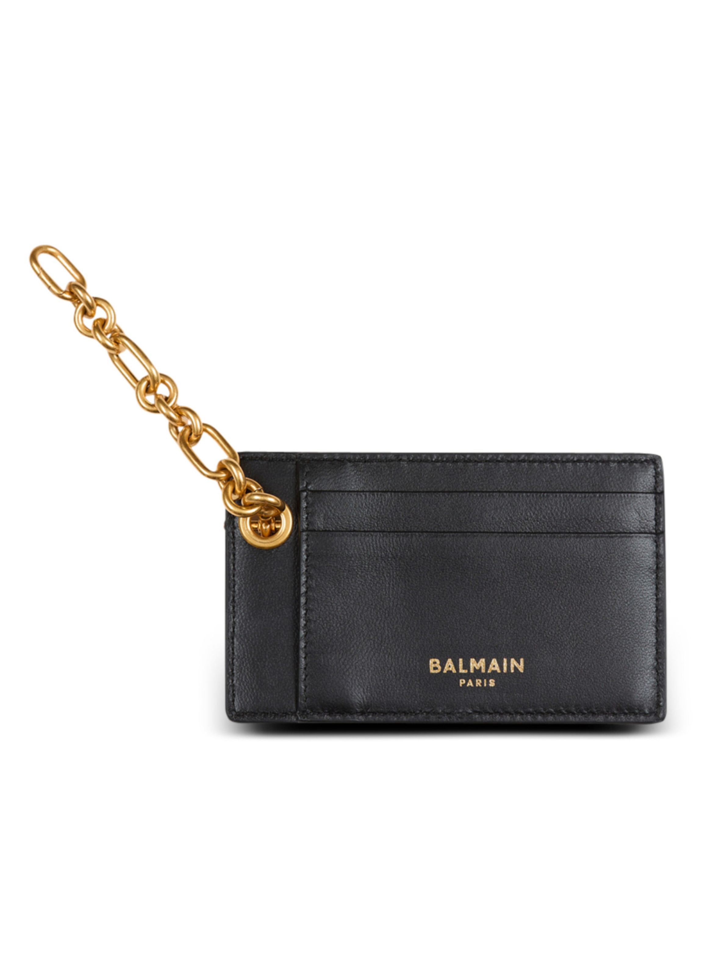 Porte-cartes pulse en jacquard monogramme BALMAIN Noir
