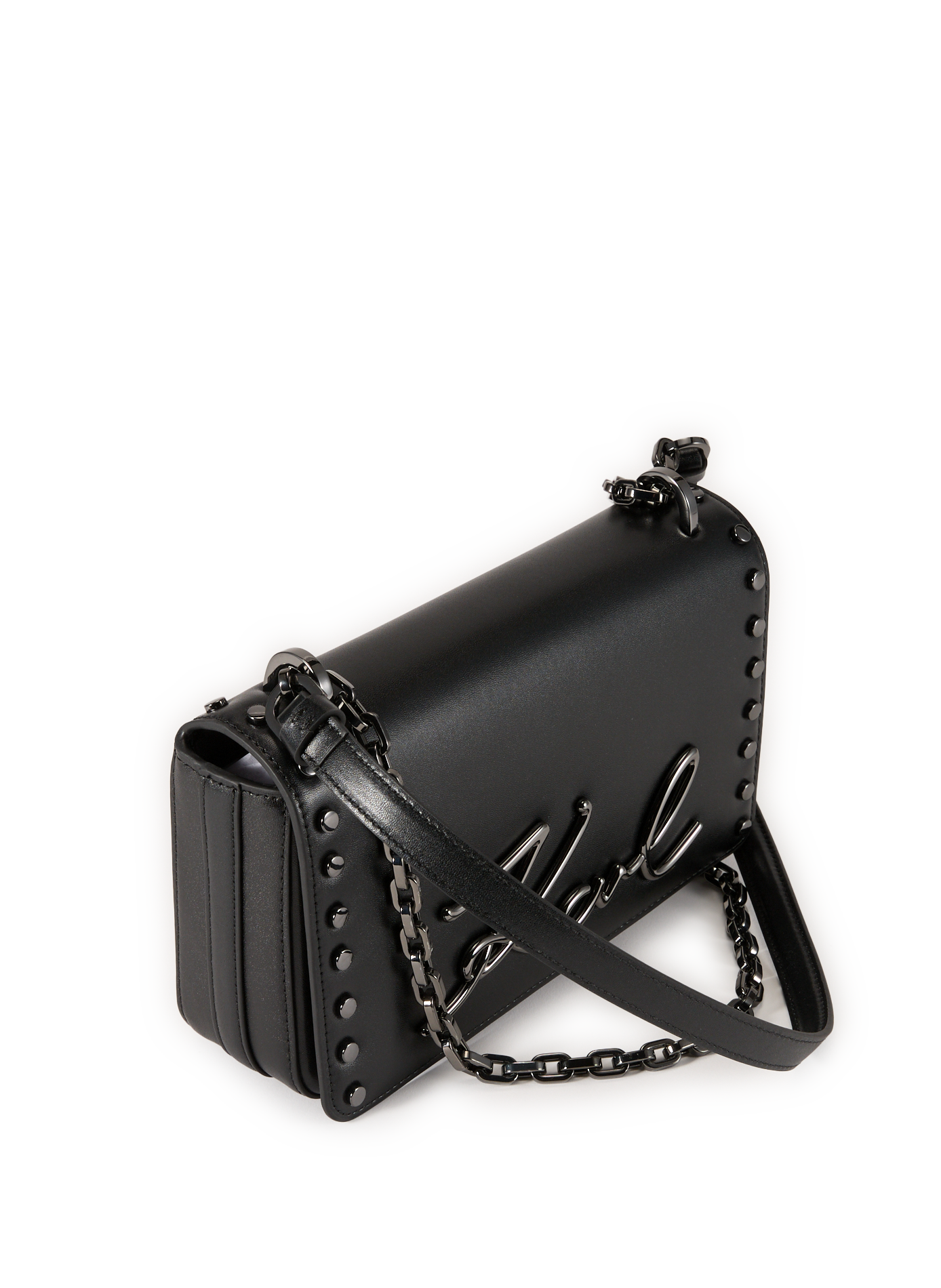 Leather Shoulder bag KARL LAGERFELD Black