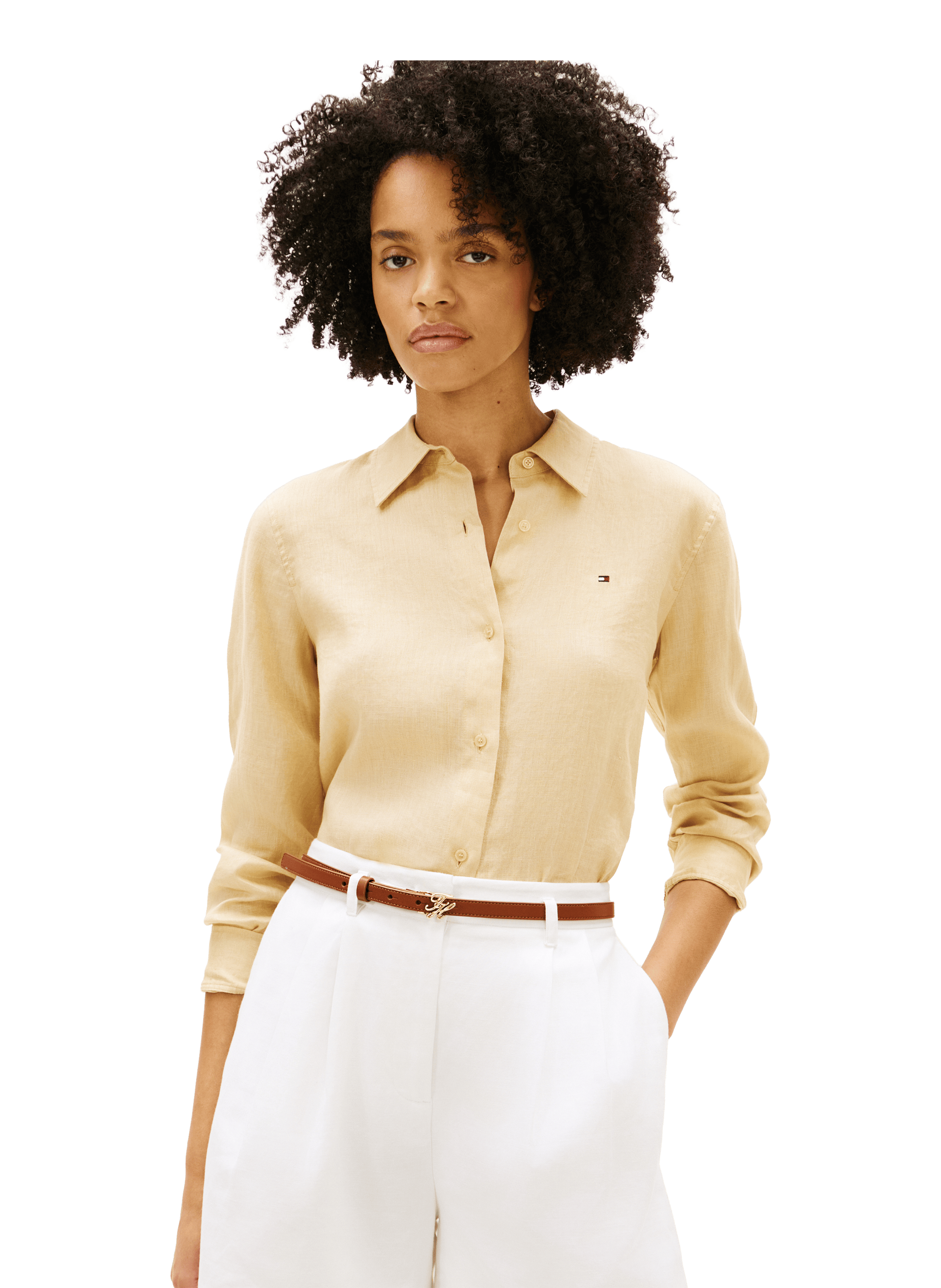 Linen shirt TOMMY HILFIGER Beige