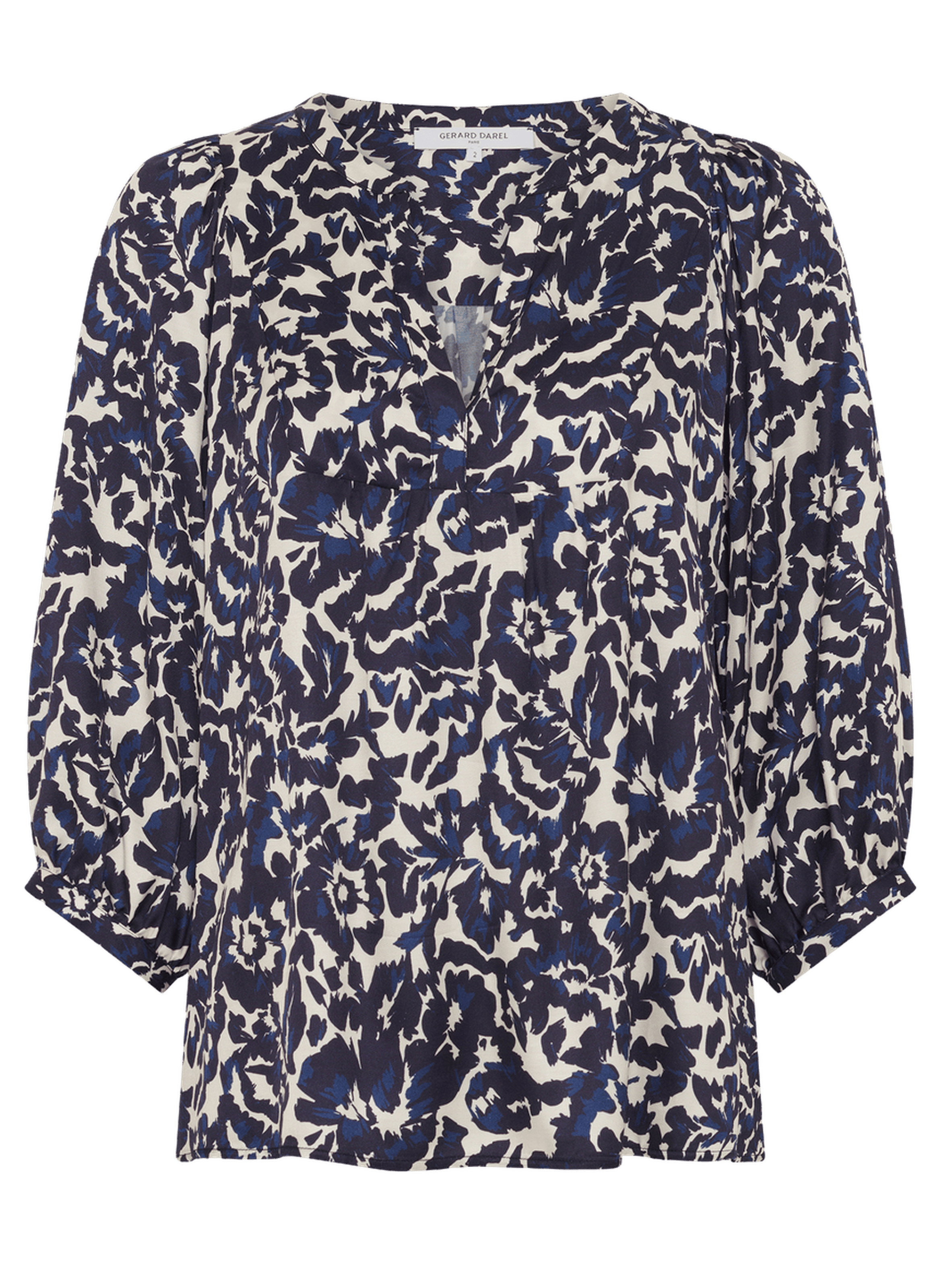 Blouse imprimé floral abstrait - calina GERARD DAREL Bleu