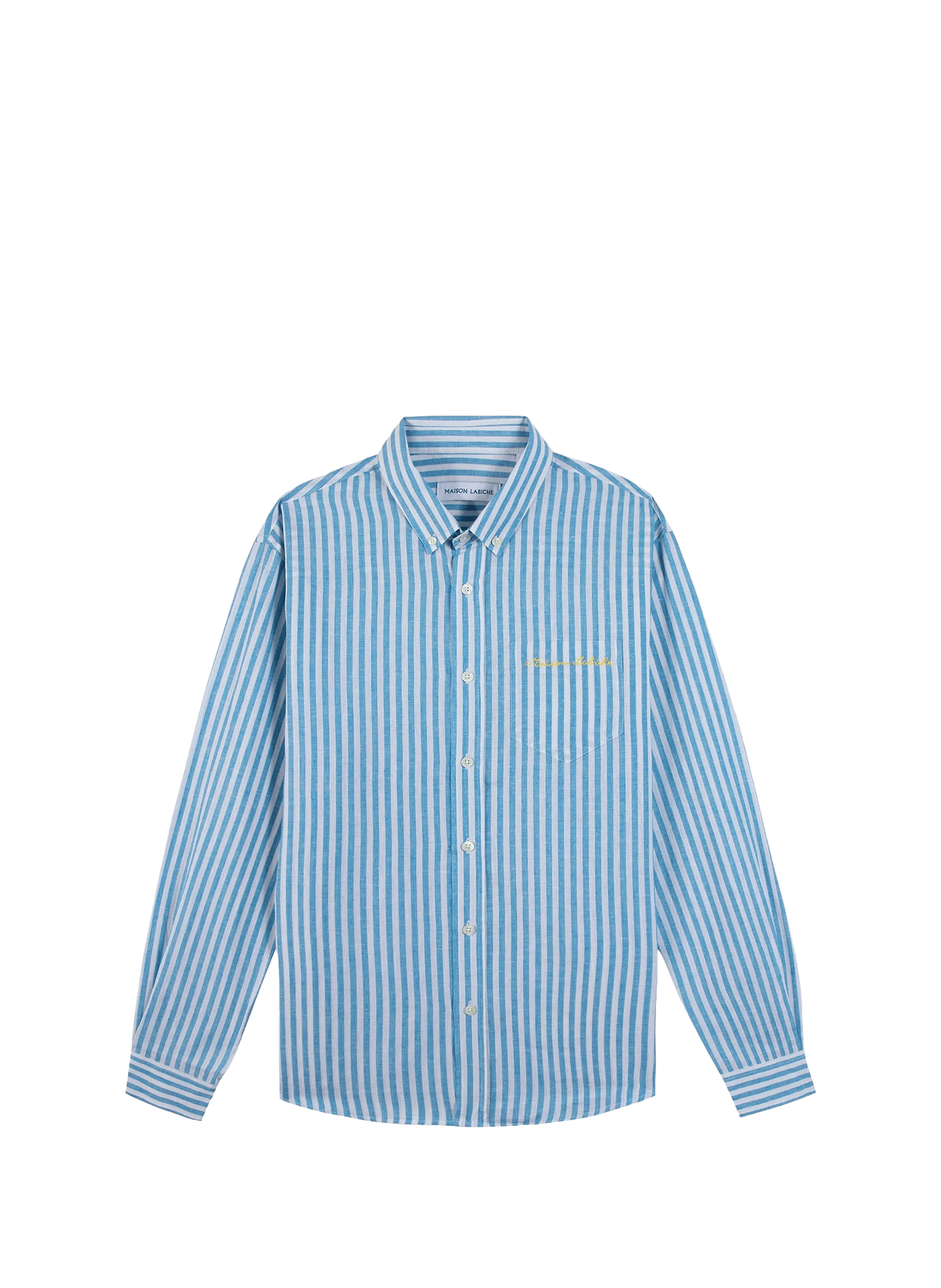 Striped linen and cotton shirt MAISON LABICHE Blue