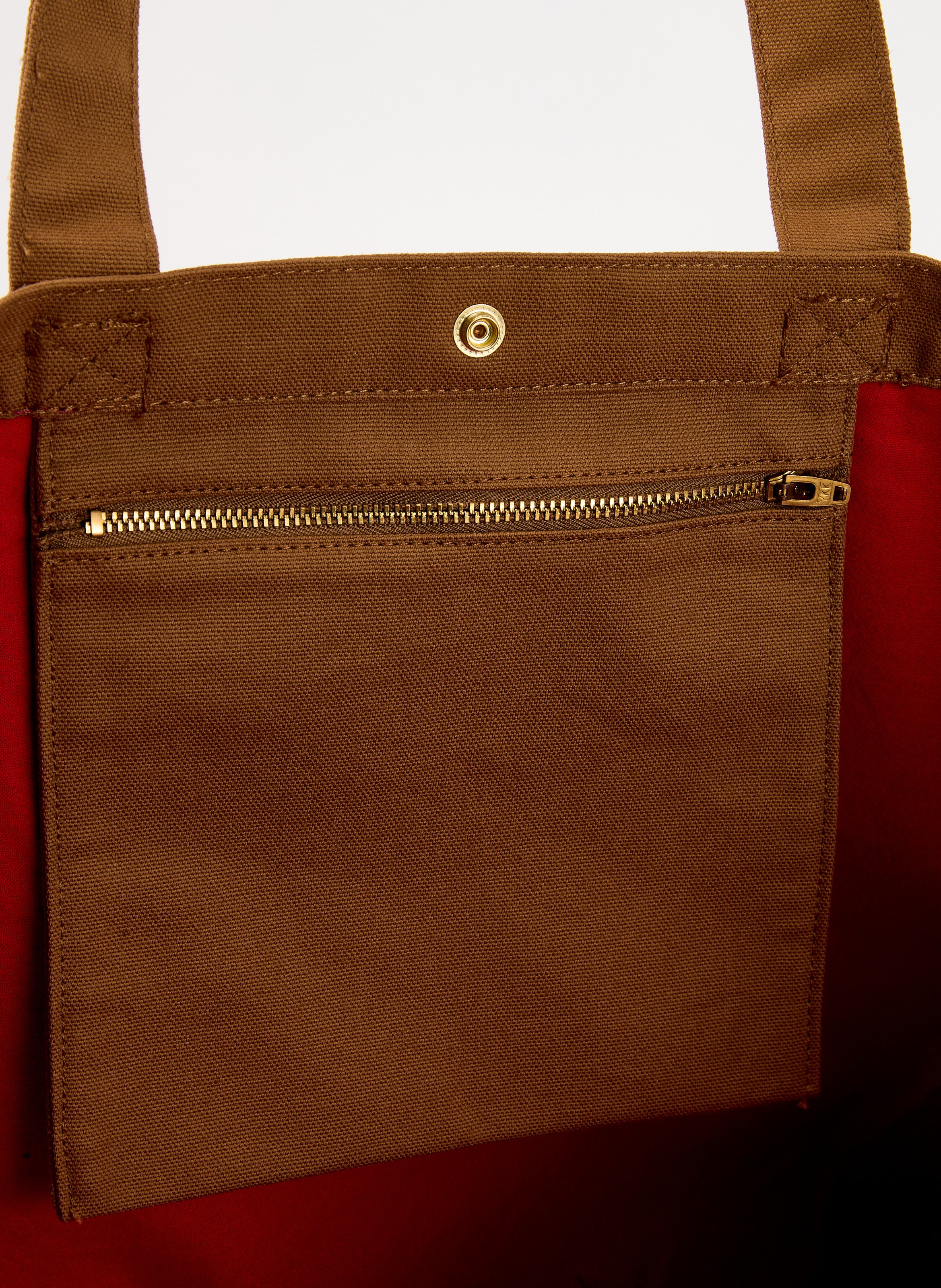 Tote bag Bay à logo en coton CARHARTT WIP Marron