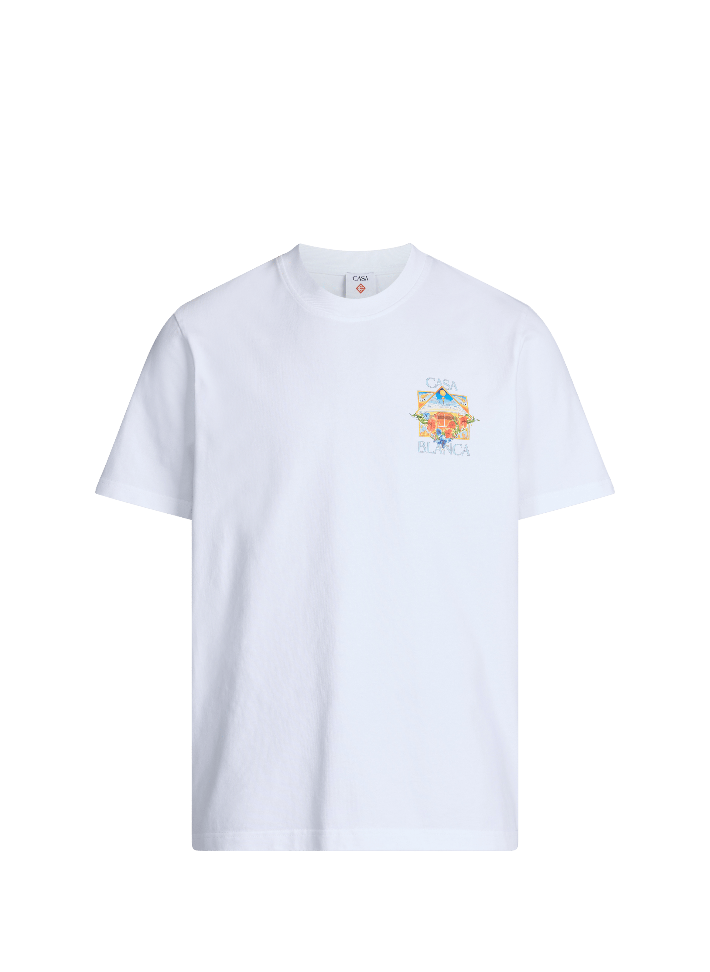 T-shirt imprimé à col rond en coton CASABLANCA PARIS Multicolore