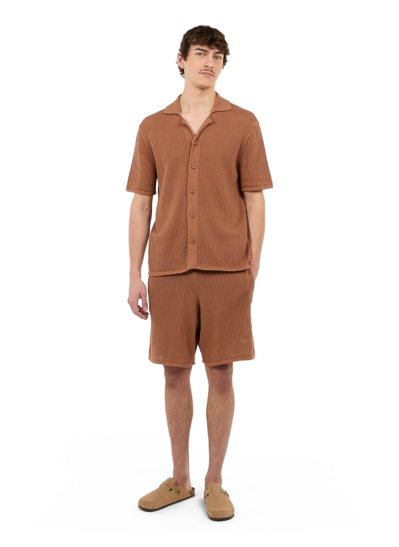 Hesch cotton openwork shirt SAISON 1865 Brown