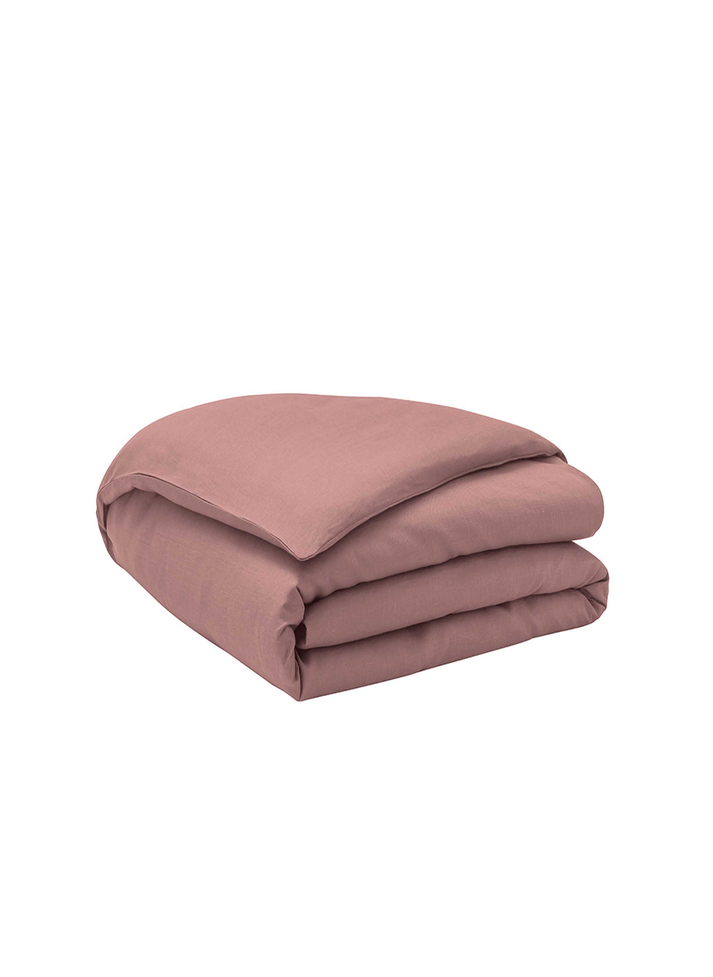 Housse de couette unie en lin lavé, nouvelle vague ALEXANDRE TURPAULT Rouge