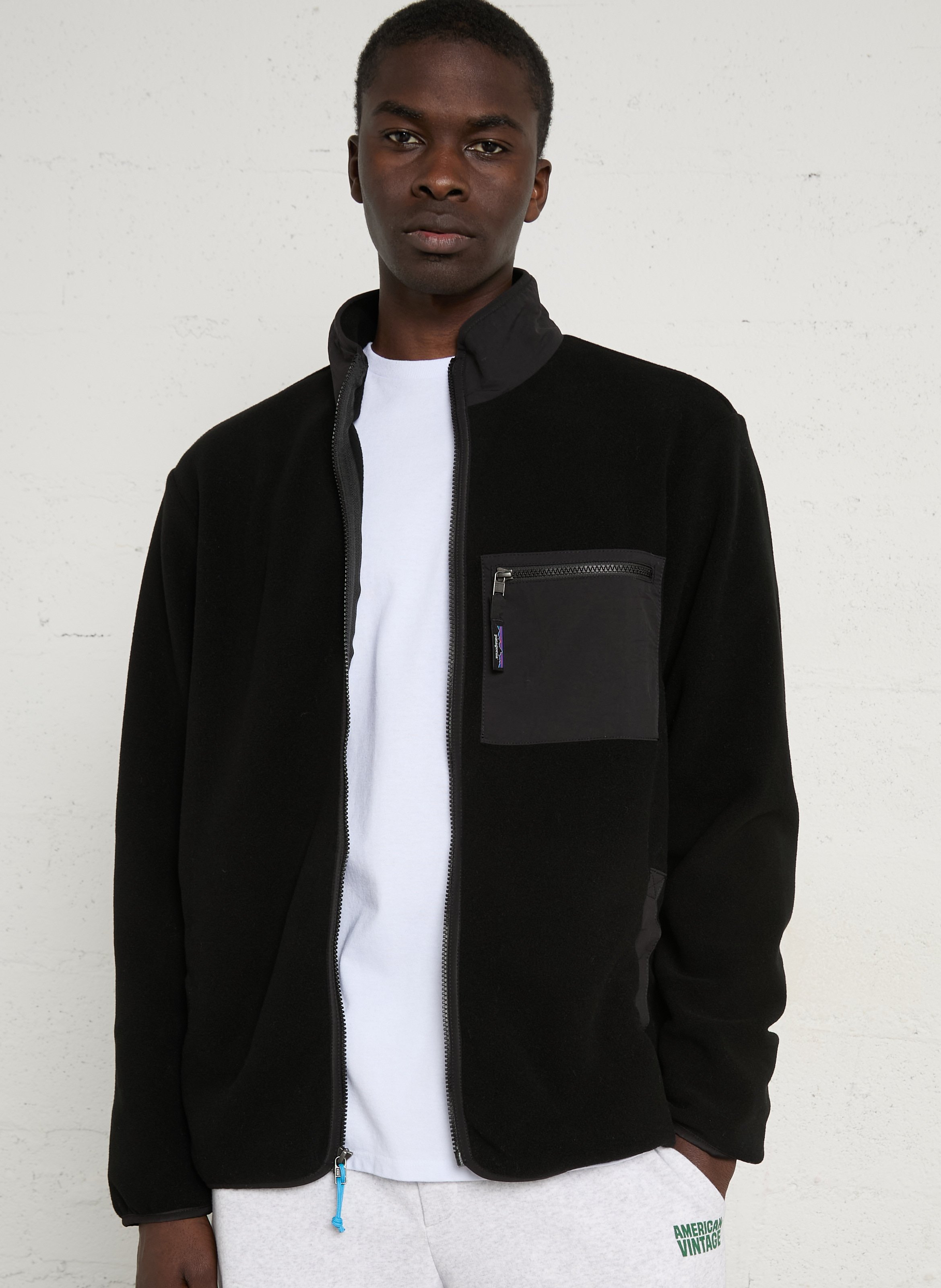 Veste polaire zippée col montant m's synch PATAGONIA Noir