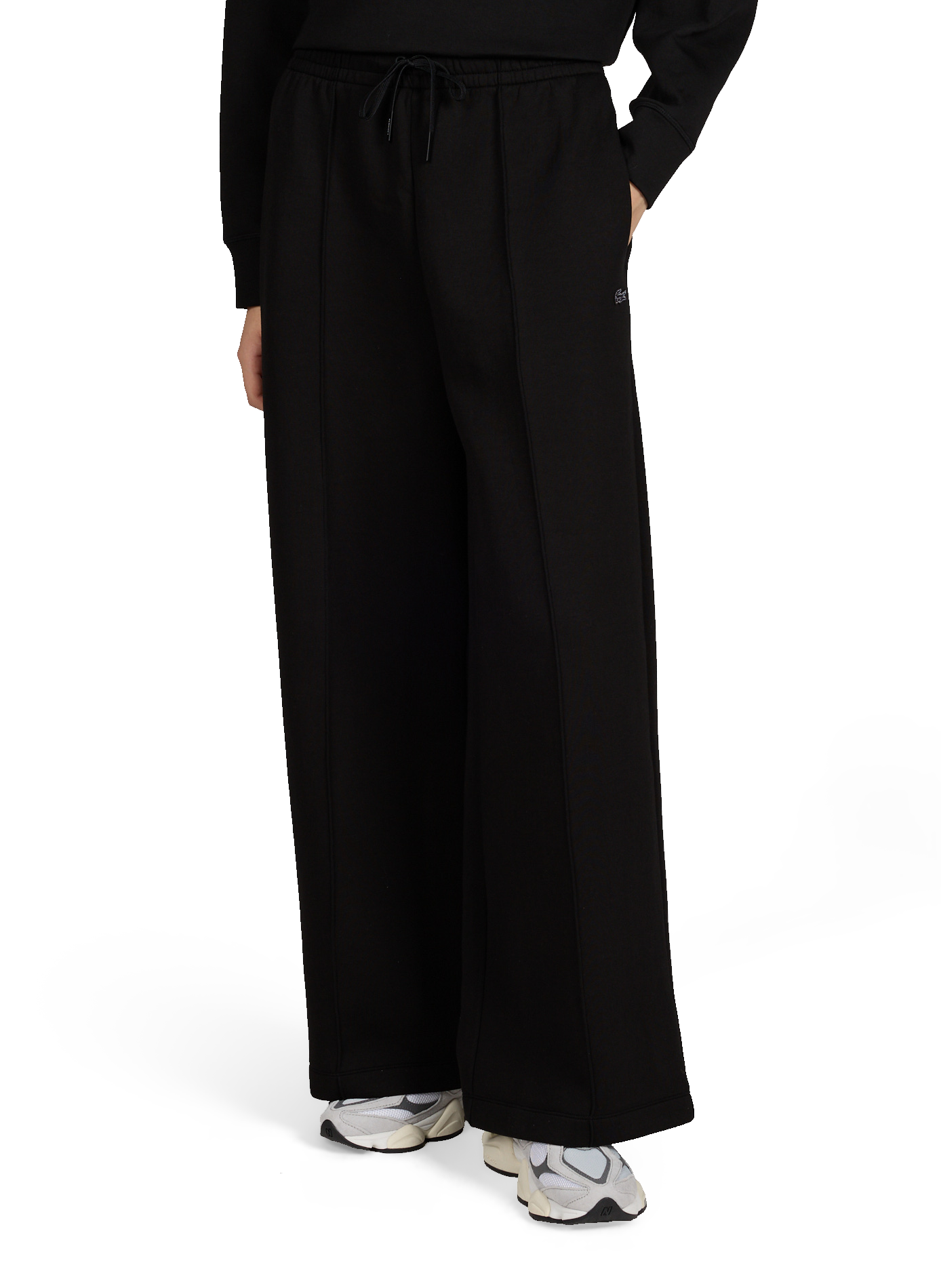 Pantalon de jogging en coton mélangé LACOSTE Noir