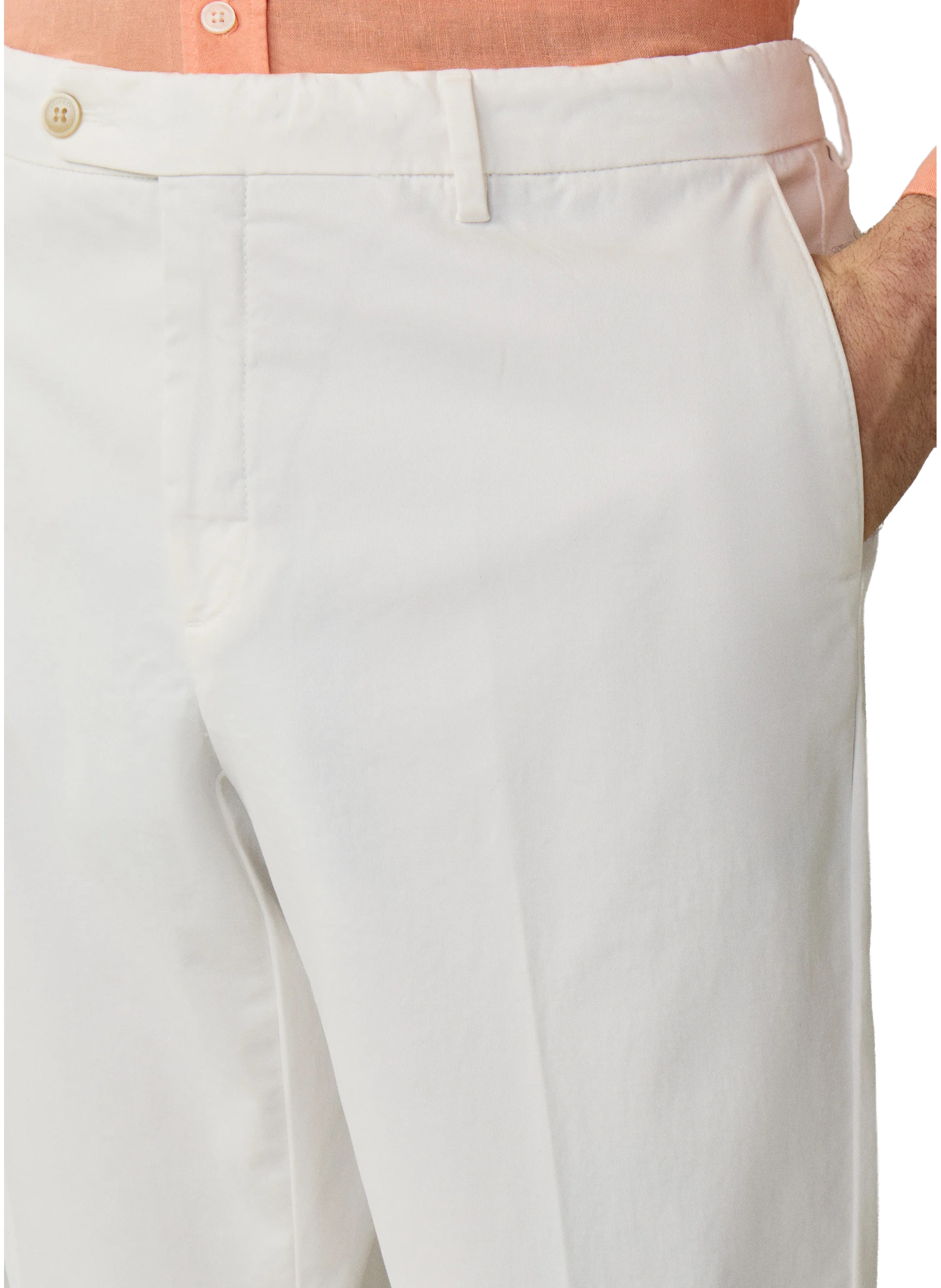Kensington slim fit chino pants in stretch cotton HACKETT White