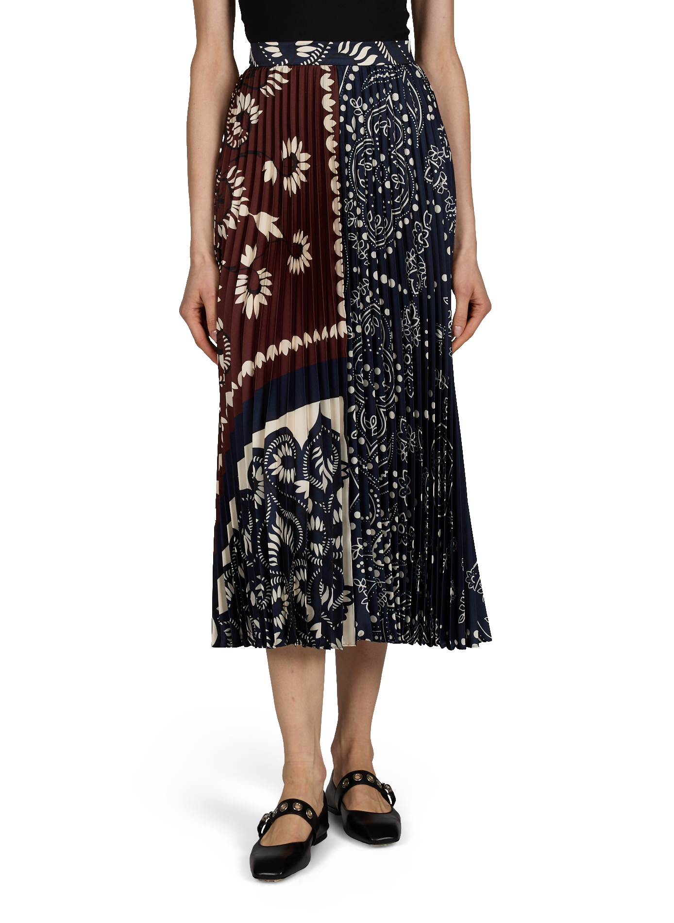 Jupe Milord plissé imprimée MAX MARA WEEK END Multicolore