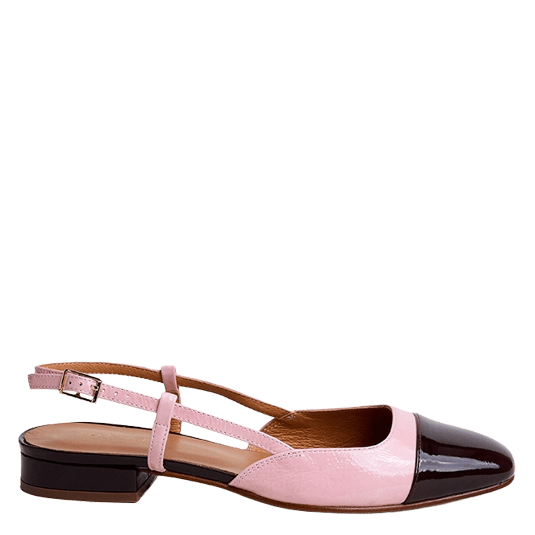 Ballerines slingbacks en cuir dhapou JONAK Rose