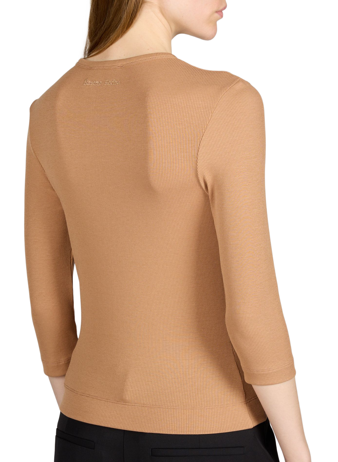 T-shirt ajusté col rond SIMONE ROCHA Beige