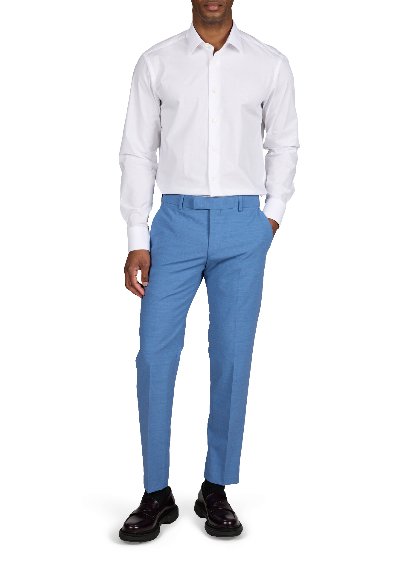 Chemise slim en coton  VAN LAACK Blanc