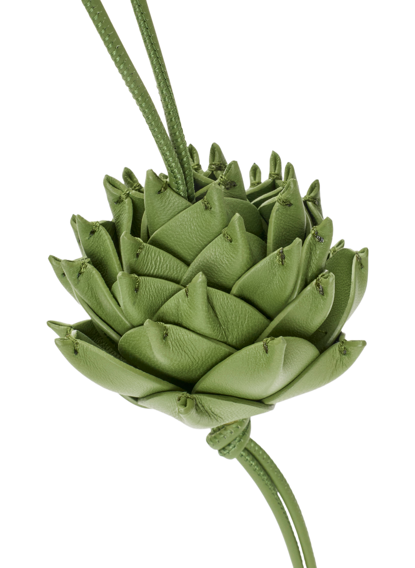 Klassieke leren artisjok tassenhanger LOEWE Groen