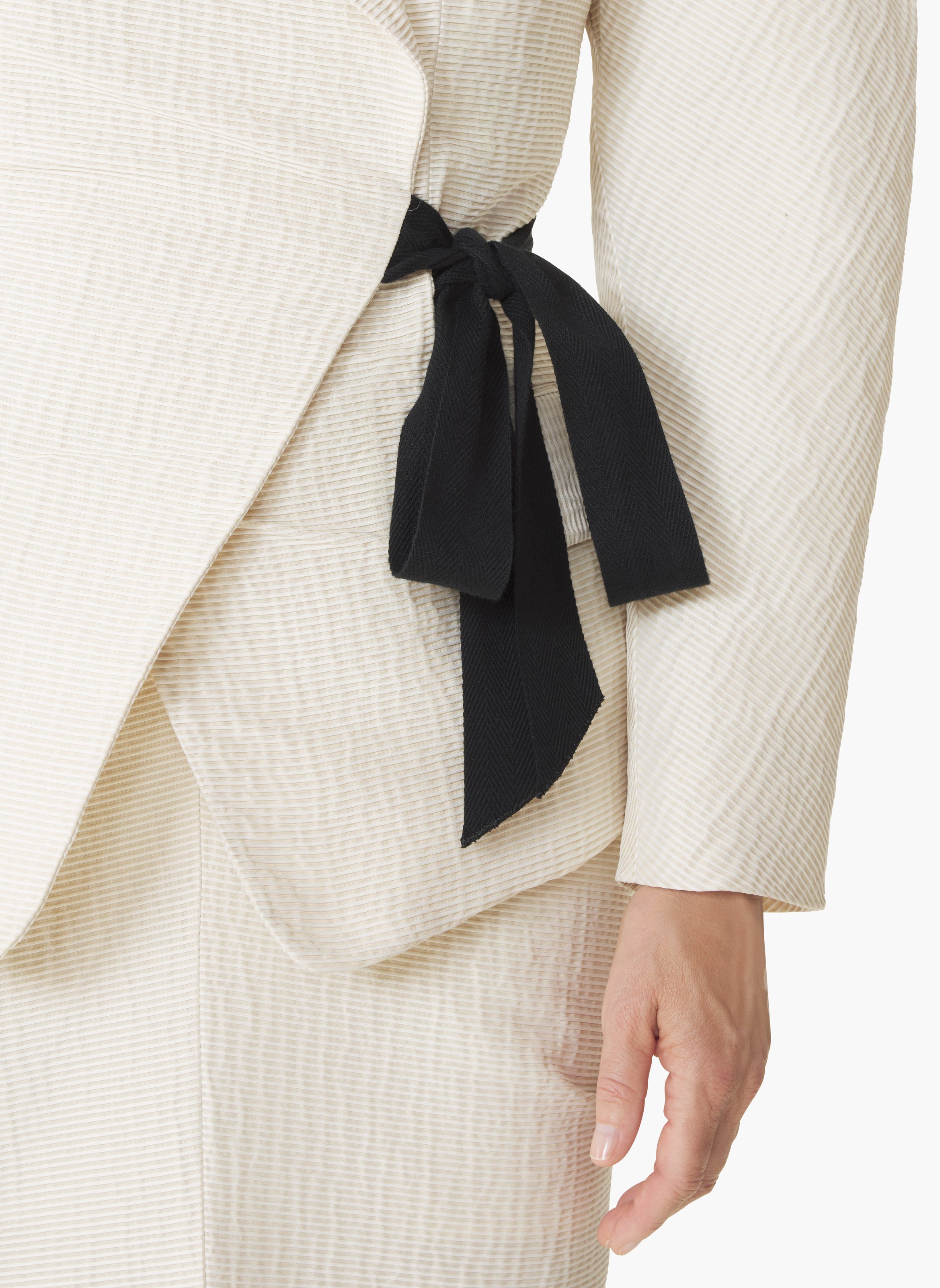 Veste ceinturée en jacquard LANVIN Blanc