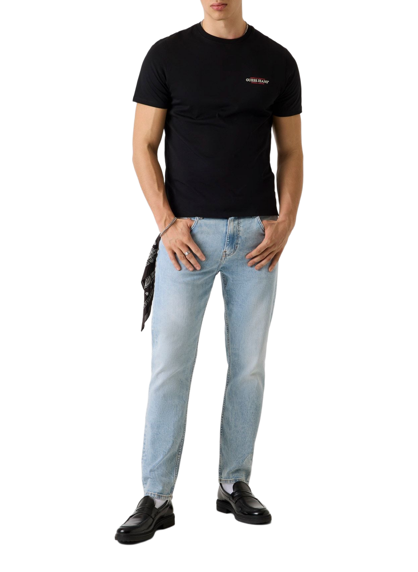 Cotton-blend jeans GUESS Blue