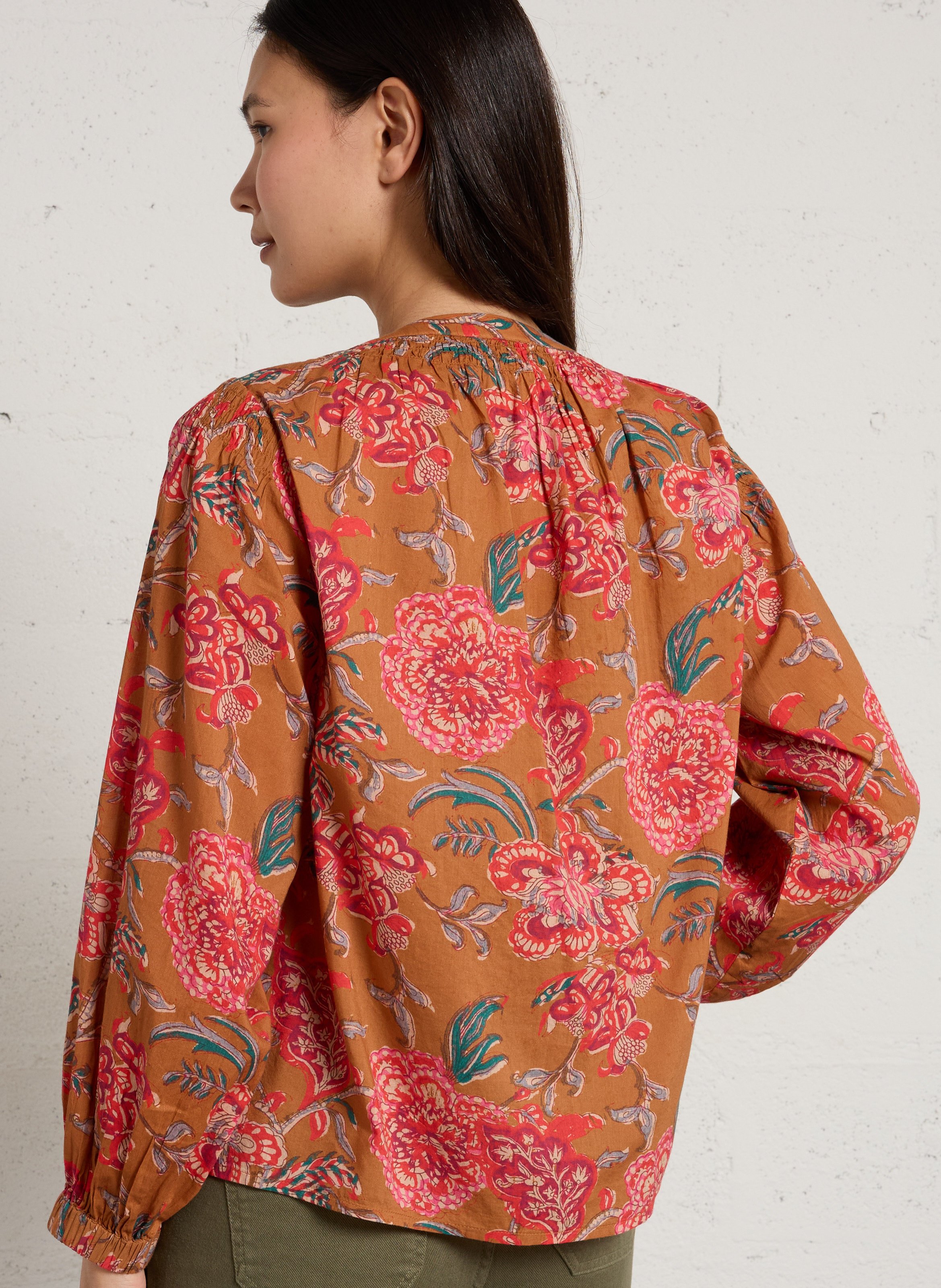 Chemise ample en coton djazz MAISON 123 Orange