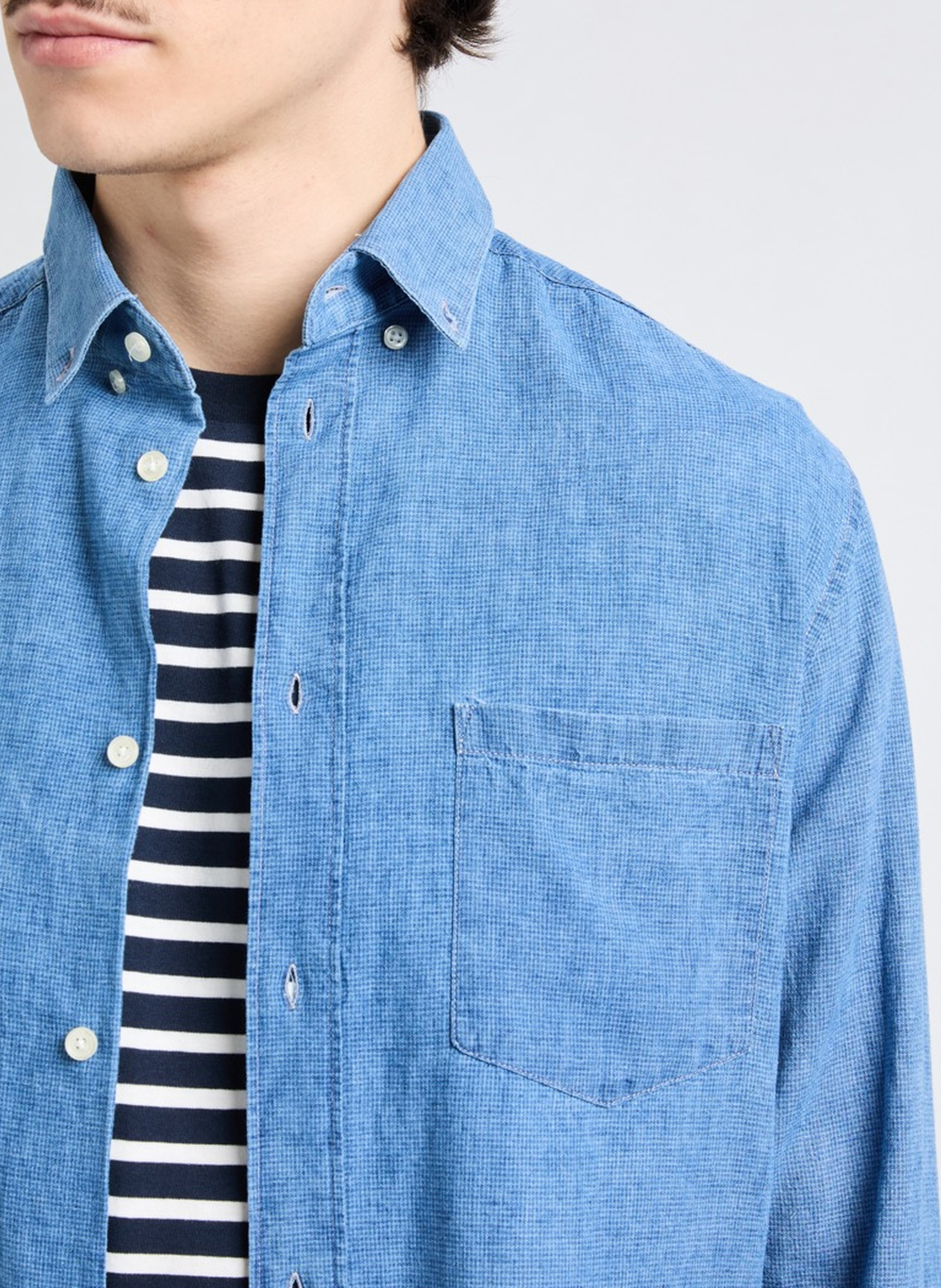 Chemise aspect jean Fambray AU PRINTEMPS PARIS Bleu