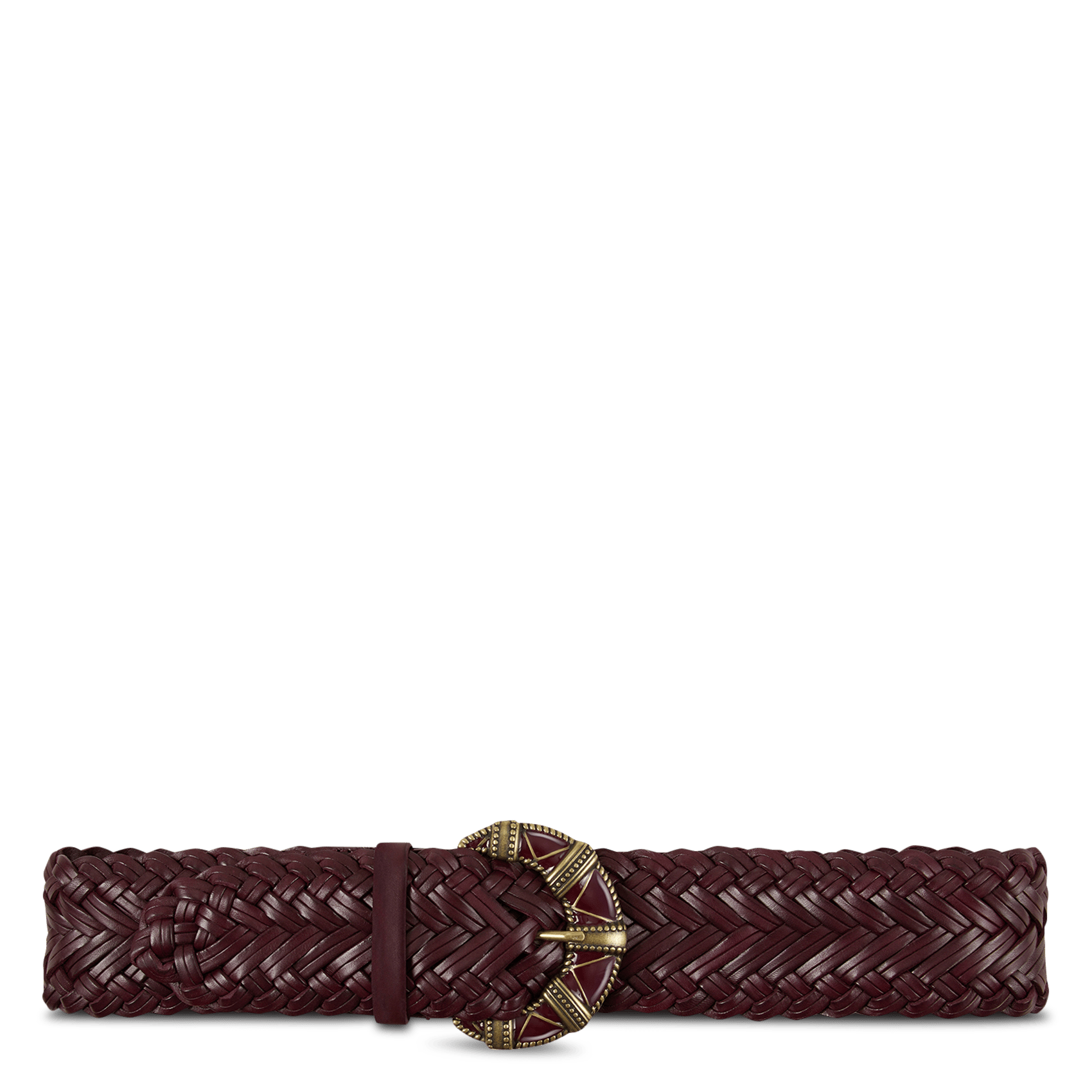 Ceinture tressée en cuir byron BA&SH Violet